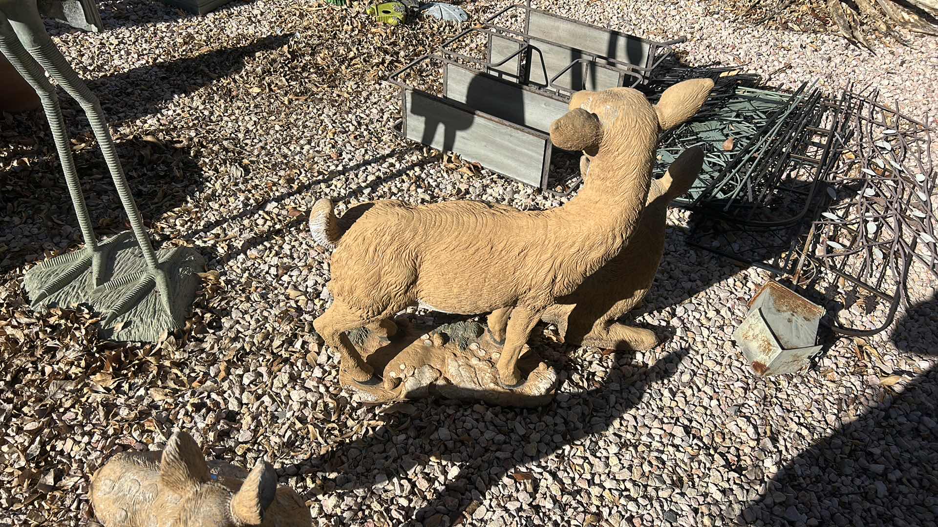 View 6 of CAST CONCRETE DEER STATUE H3’ $350