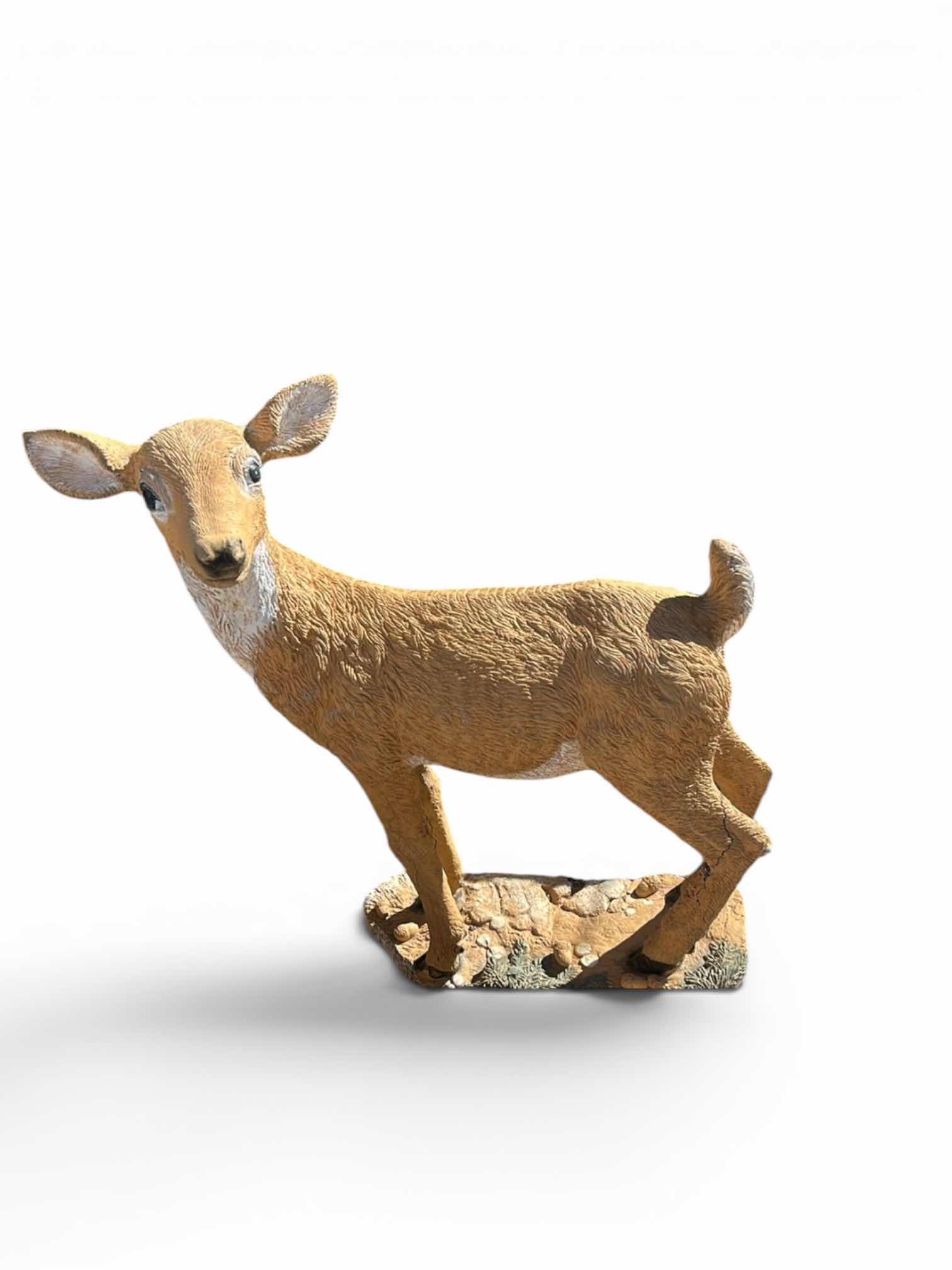 View 1 of CAST CONCRETE DEER STATUE H3’ $350
