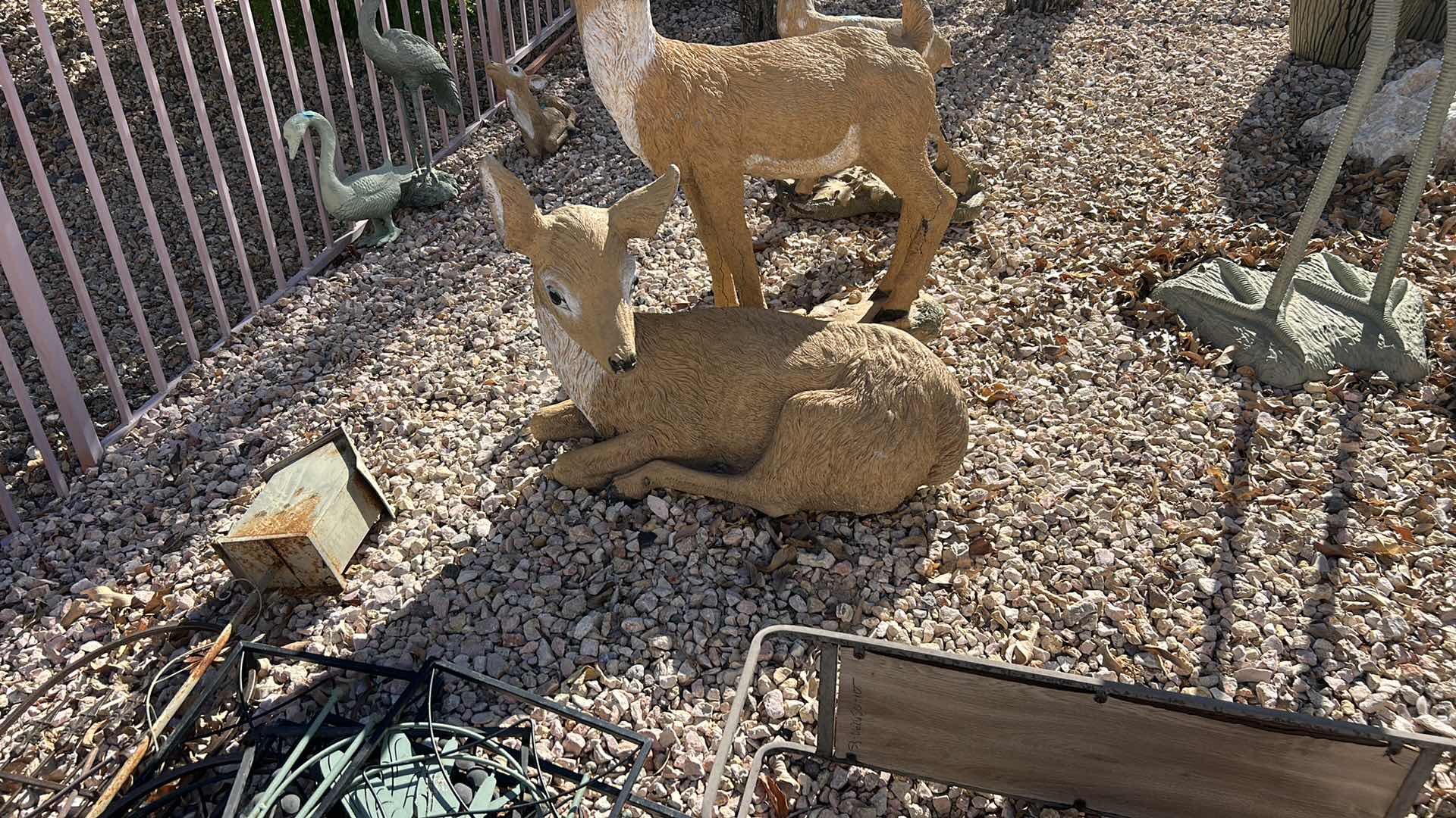 Photo 1 of CAST CONCRETE DEER STATUE H24”