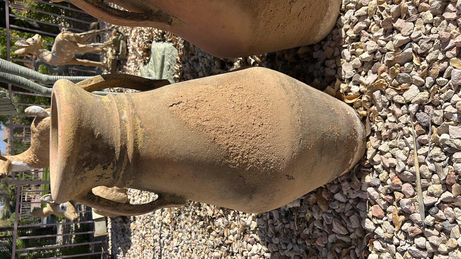 Photo 1 of VINTAGE TERRACOTTA FLOOR VASE H26” $900