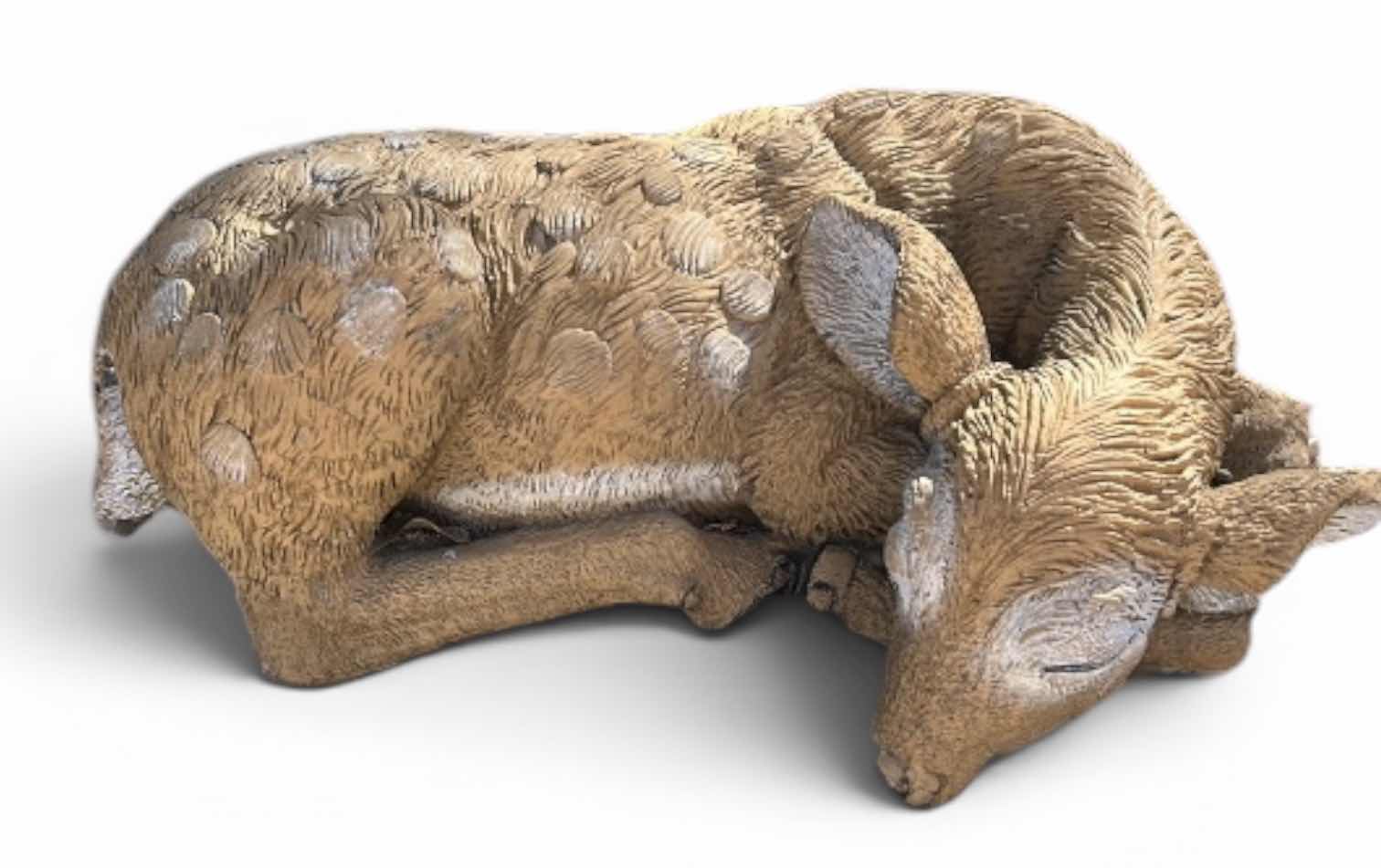 Photo 1 of SLEEPING FAWN CONCRETE GARDEN STATUE $200