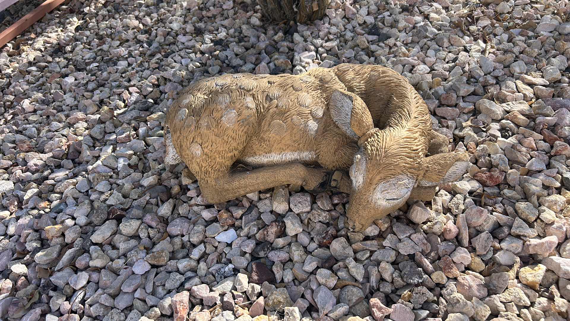 Photo 1 of SLEEPING FAWN CONCRETE GARDEN STATUE $200