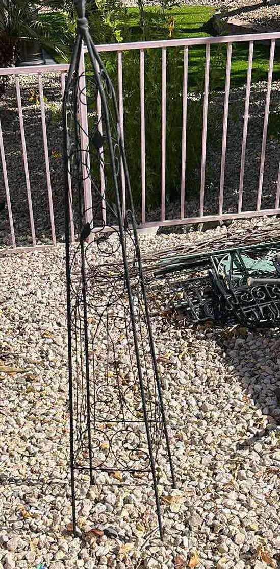 Photo 1 of BLACK METAL GARDEN OBELISK