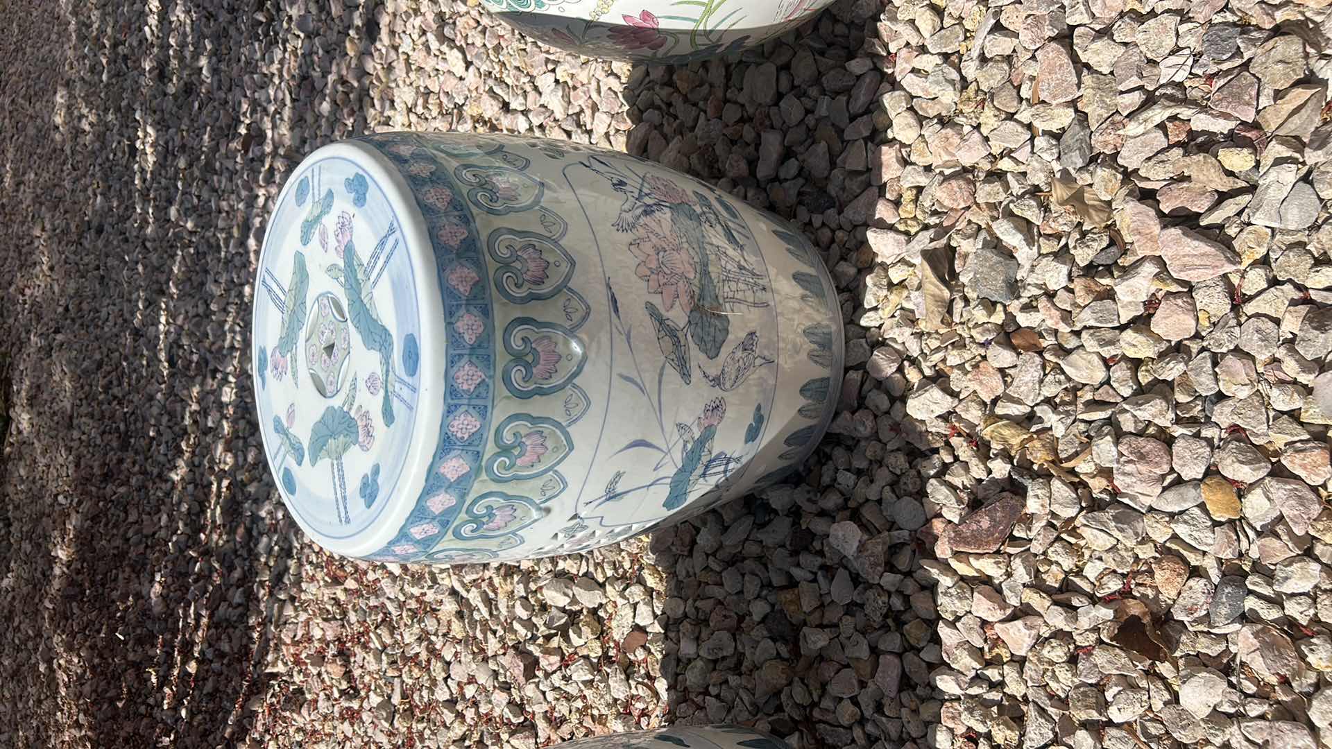 Photo 1 of VINTAGE CHINESE FAMILLE ROSE PORCELAIN GARDEN STOOL H18” ($850 ON ETSY)