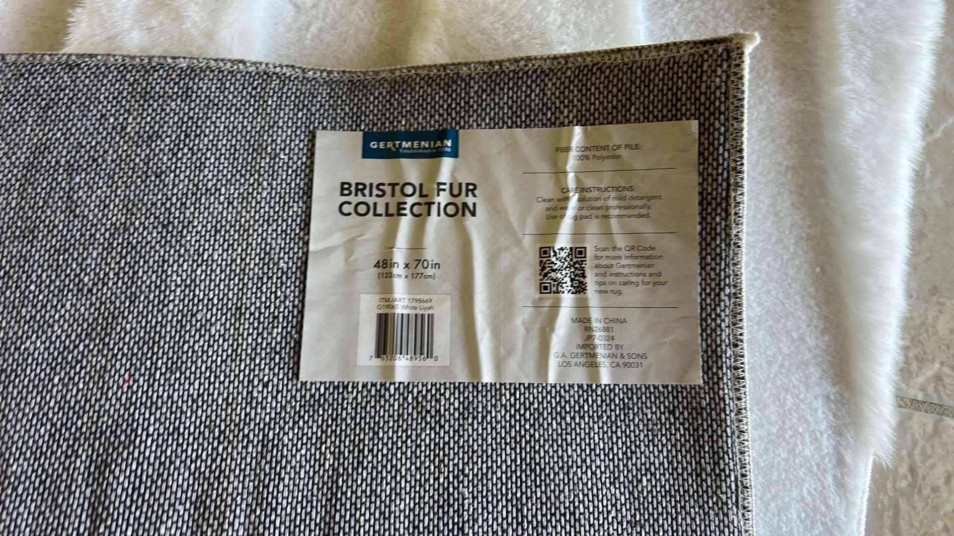 Photo 1 of NEW AREA RUG – BRISTOL FUR COLLECTION 48“ X 70“