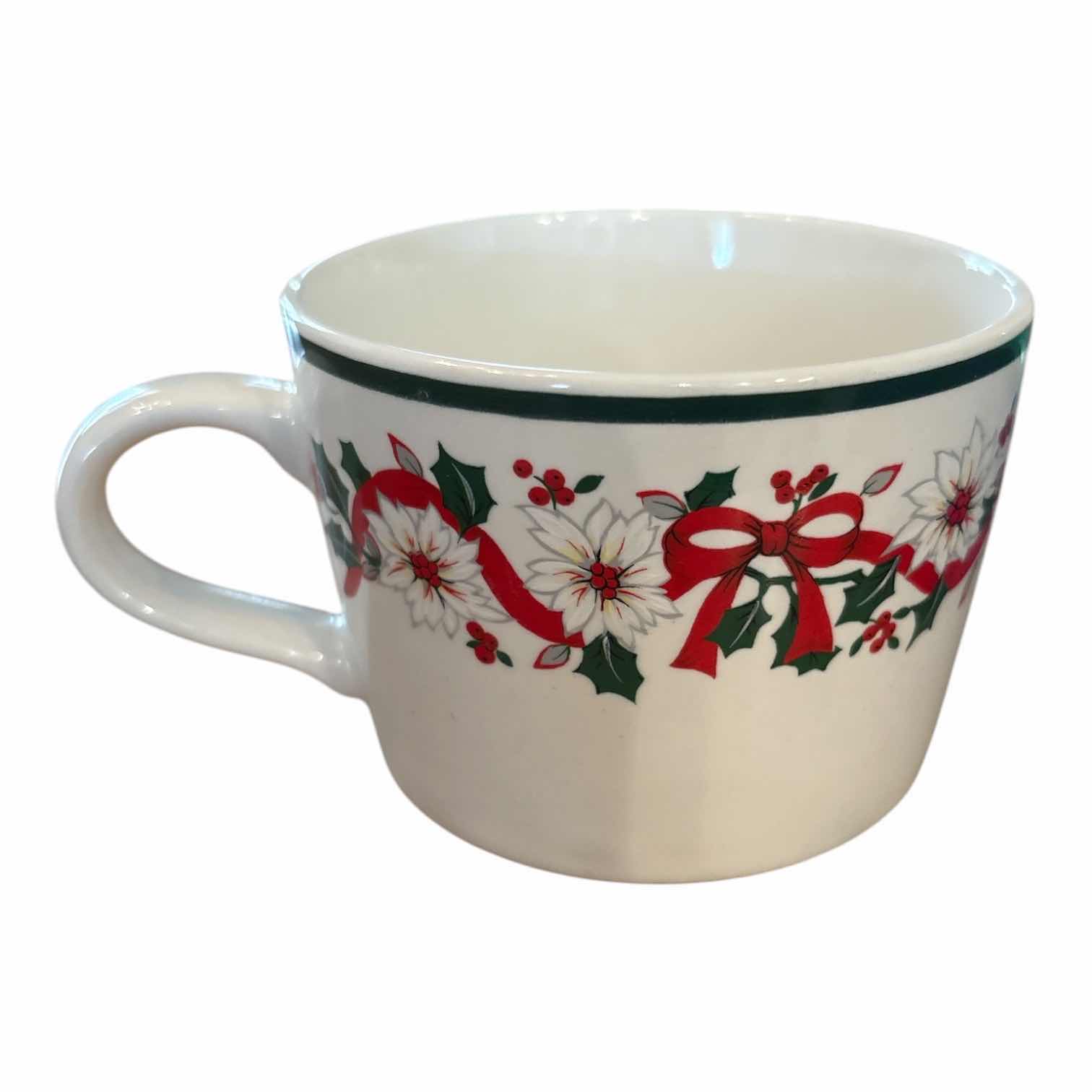 Photo 1 of (8)PCS VINTAGE RANMARU HOLLY TEA CUPS H2.5”
