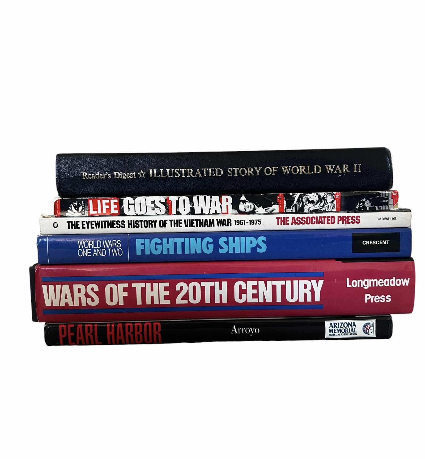 Photo 1 of STACK OF (6) MILITARY HISTORY AND MAJOR GLOBAL CONFLICT BOOKS