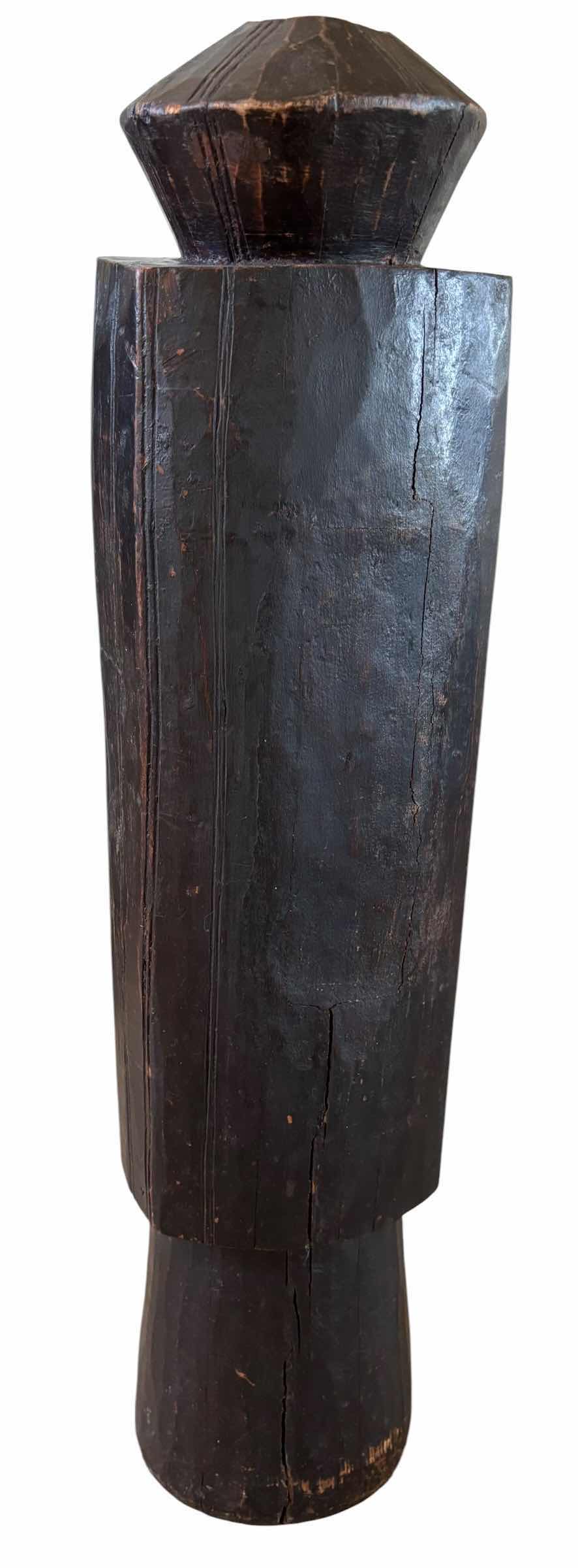 Photo 1 of HAND CARVED AFRICAN WOODEN SCULPTURE H27”