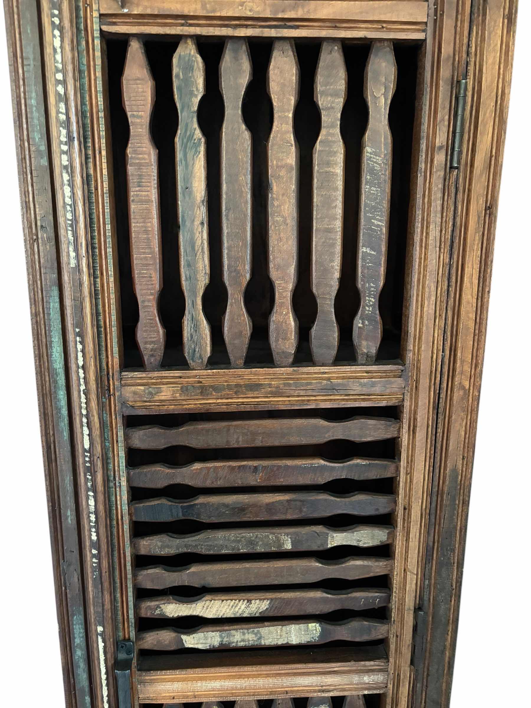 Photo 1 of RUSTIC CHIMNEY CABINET MADE FROM RECLAIMED WOOD WITH SLATTED DOORS 22” X 14” X H68”