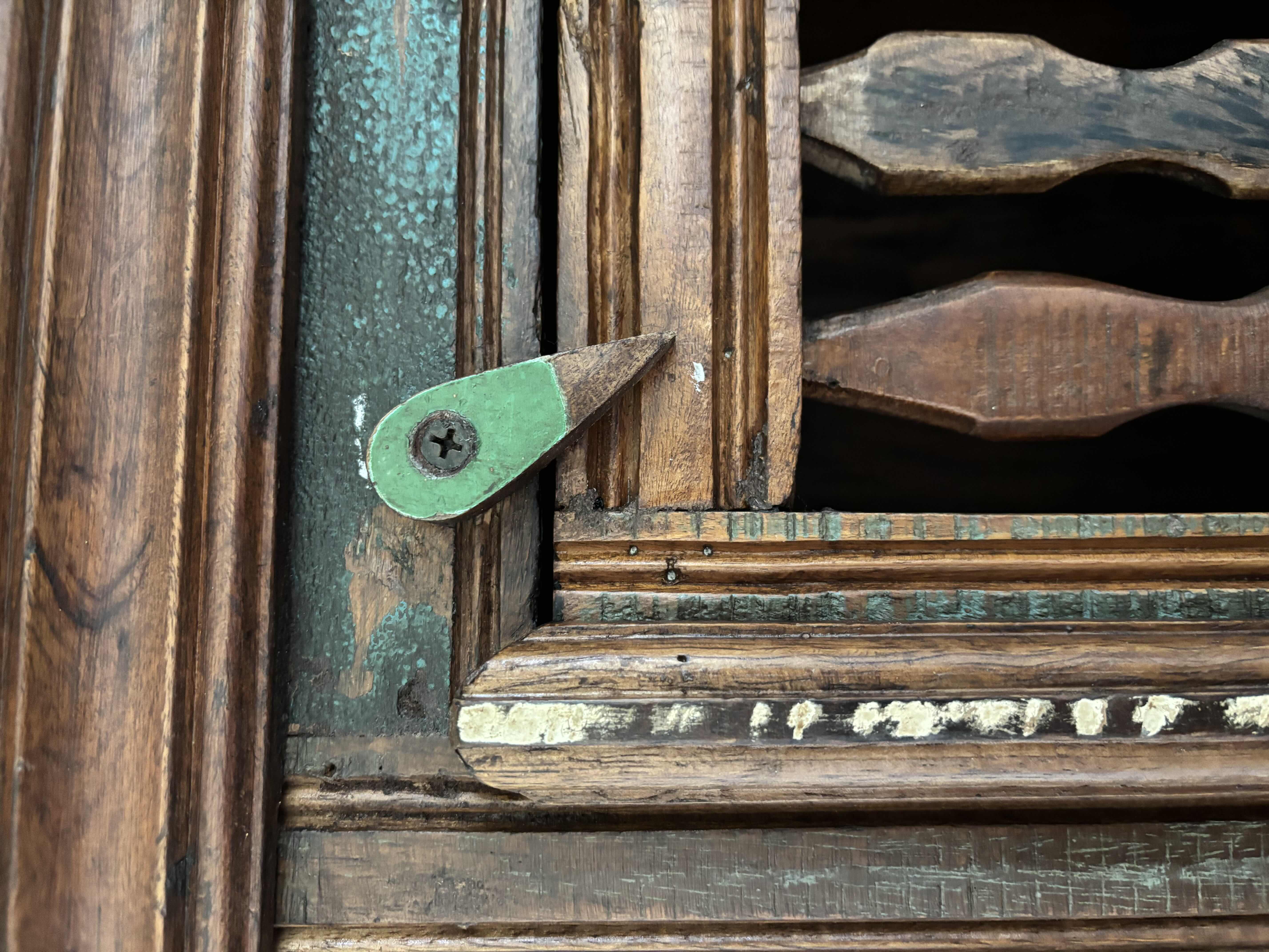 Photo 1 of RUSTIC CHIMNEY CABINET MADE FROM RECLAIMED WOOD WITH SLATTED DOORS 22” X 14” X H68”