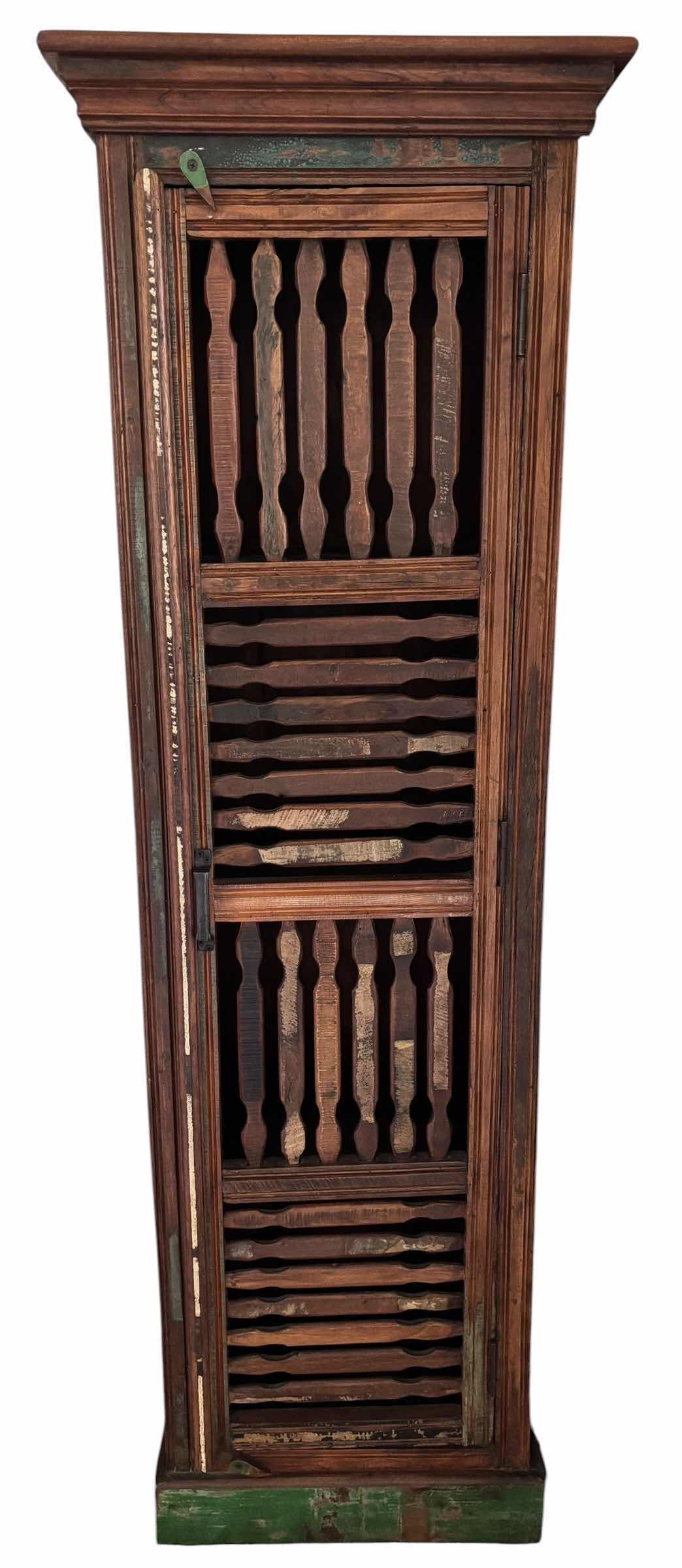 Photo 1 of RUSTIC CHIMNEY CABINET MADE FROM RECLAIMED WOOD WITH SLATTED DOORS 22” X 14” X H68”