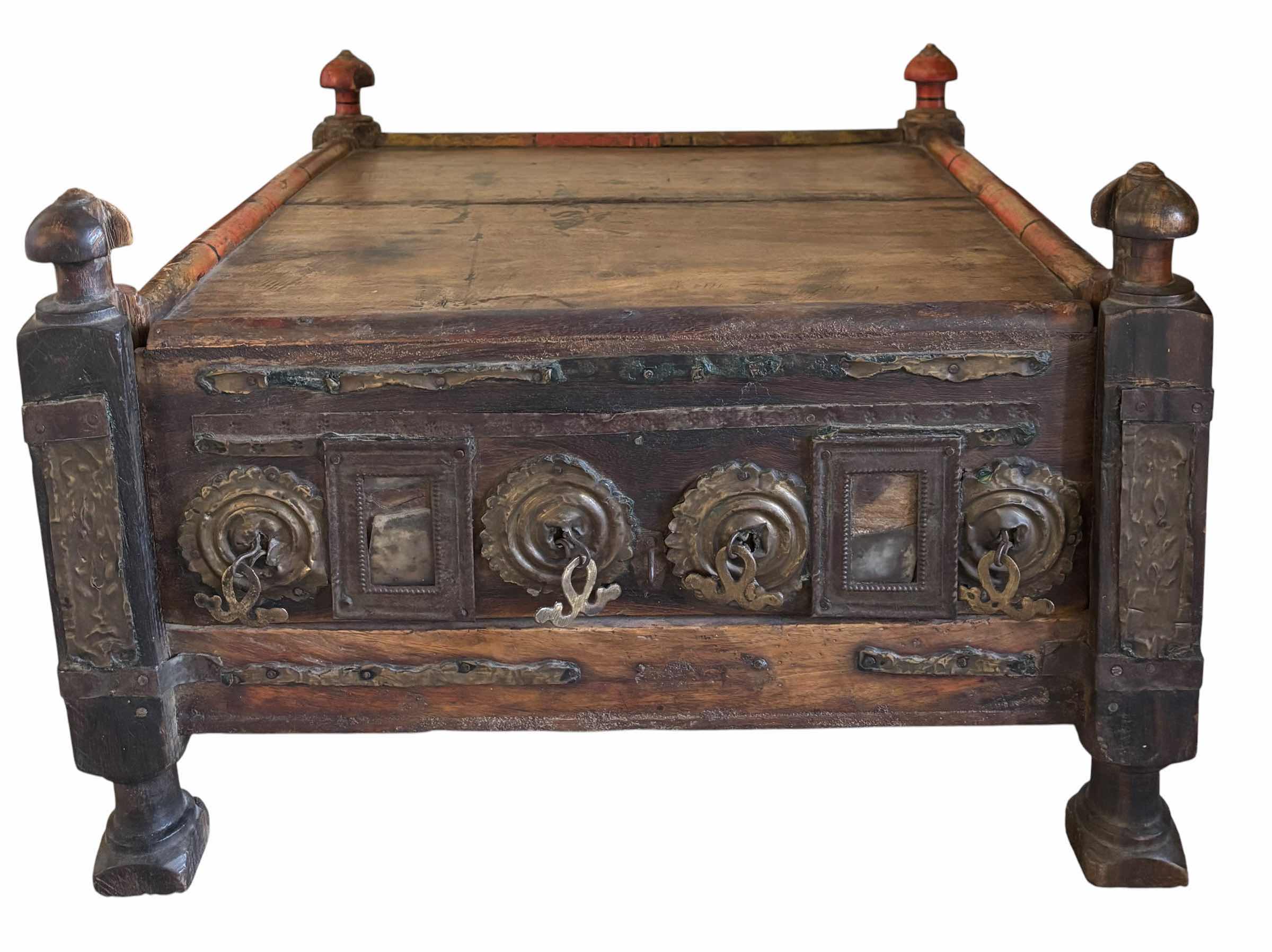 Photo 1 of VINTAGE AFRICAN TEA TABLE 19.5” X 19.5” X H13” $2400