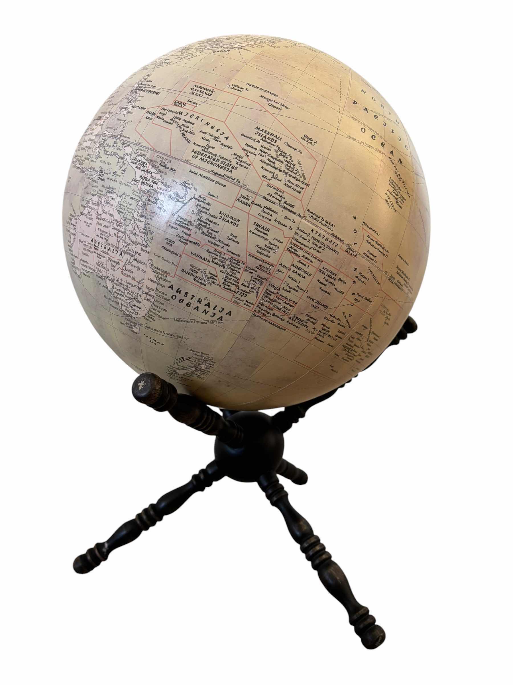 Photo 1 of VINTAGE REPLOGLE TABLE TOP/FLOOR GLOBE $150