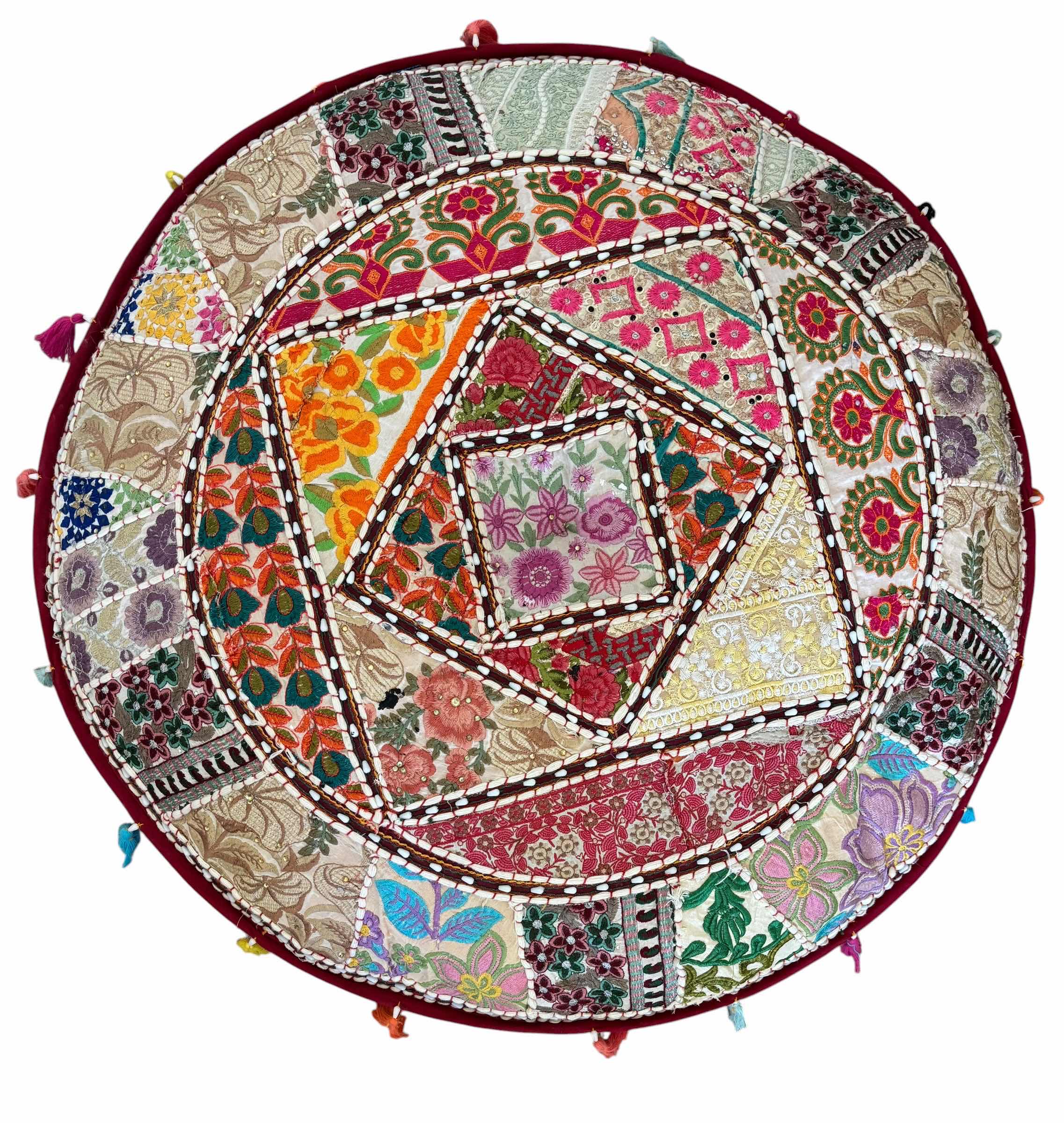 Photo 1 of INDIAN PATCHWORK FLOOR PILLOW D30”