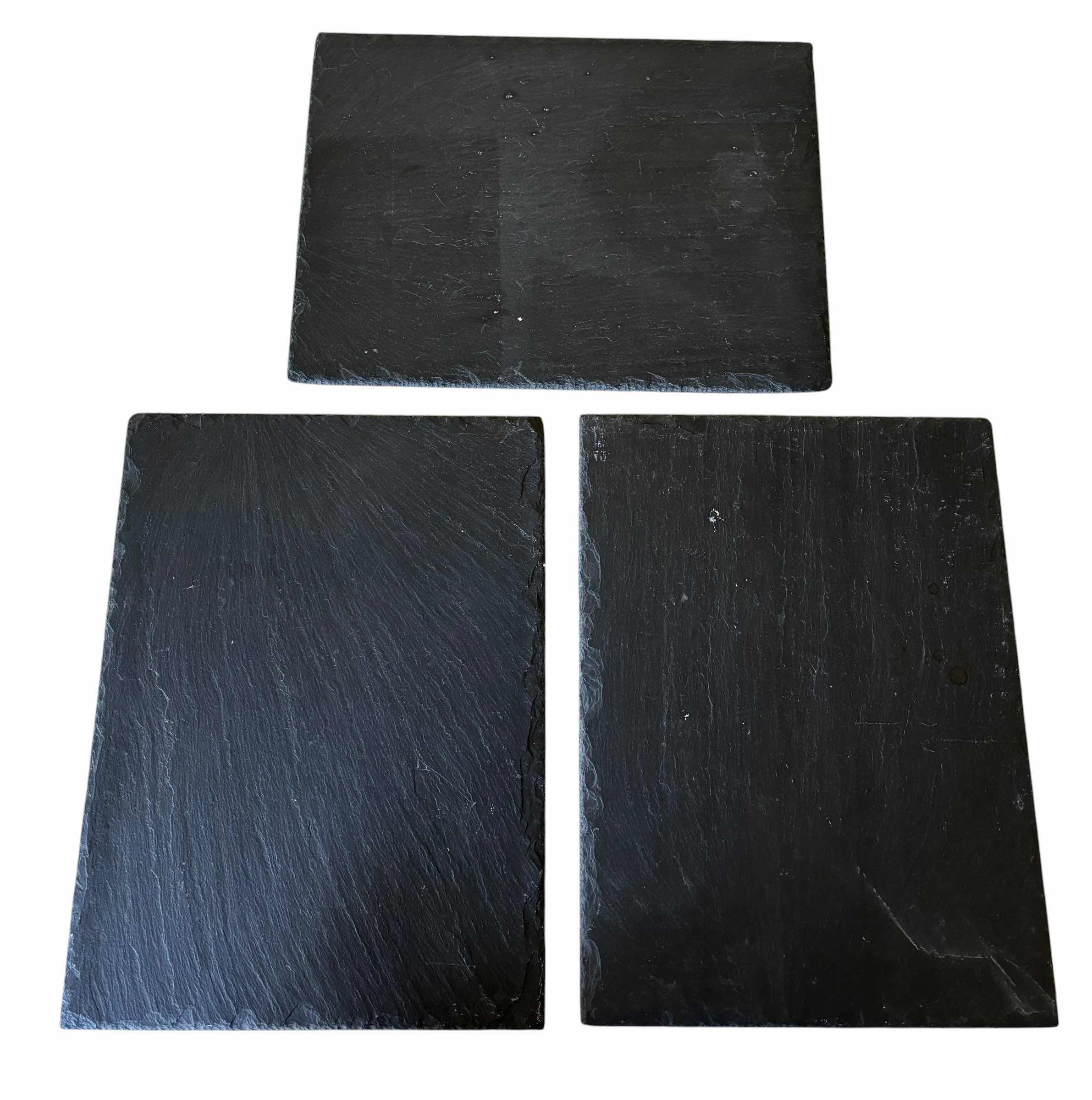 View 1 of RAW SLATE WITH FELT BOTTOMS (3) FOR TABLETOP 16” X 12”