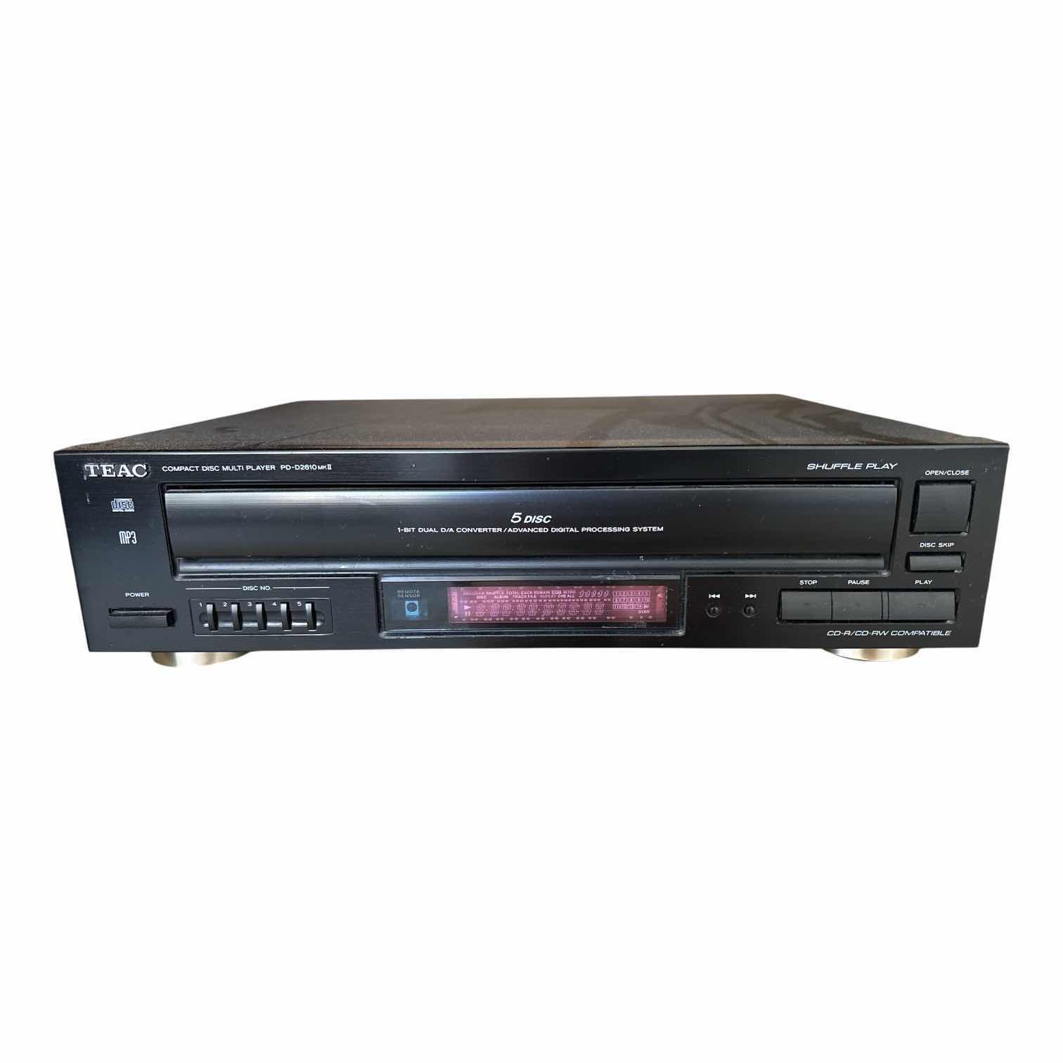 Photo 1 of TEAC PD-D2610 MKII 5-DISC CD CHANGER MP3/CD-R/CD-RW COMPATIBLE (NO REMOTE)