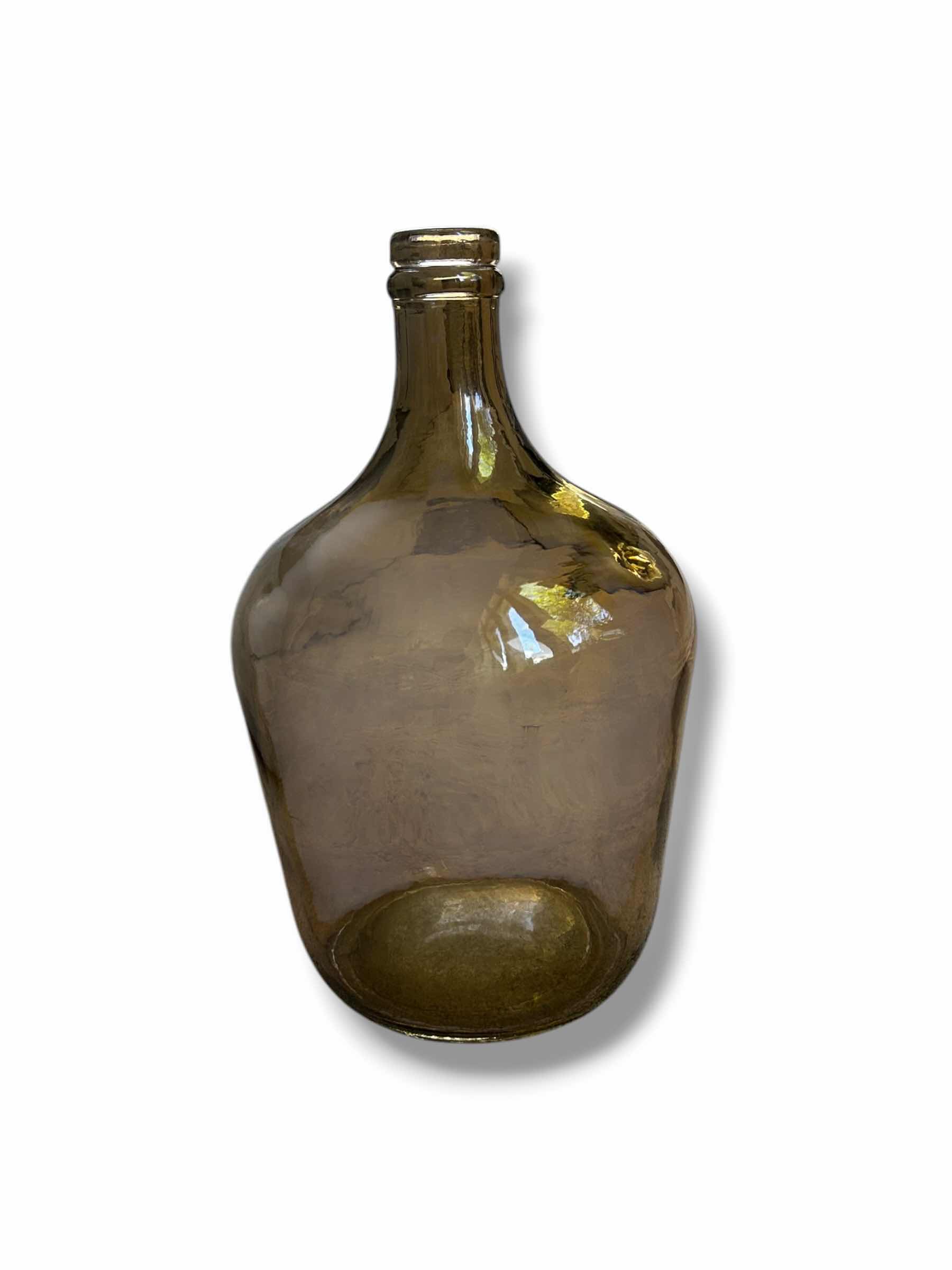 Photo 1 of VINTAGE PIRATE GREEN GLASS VASE H12"
