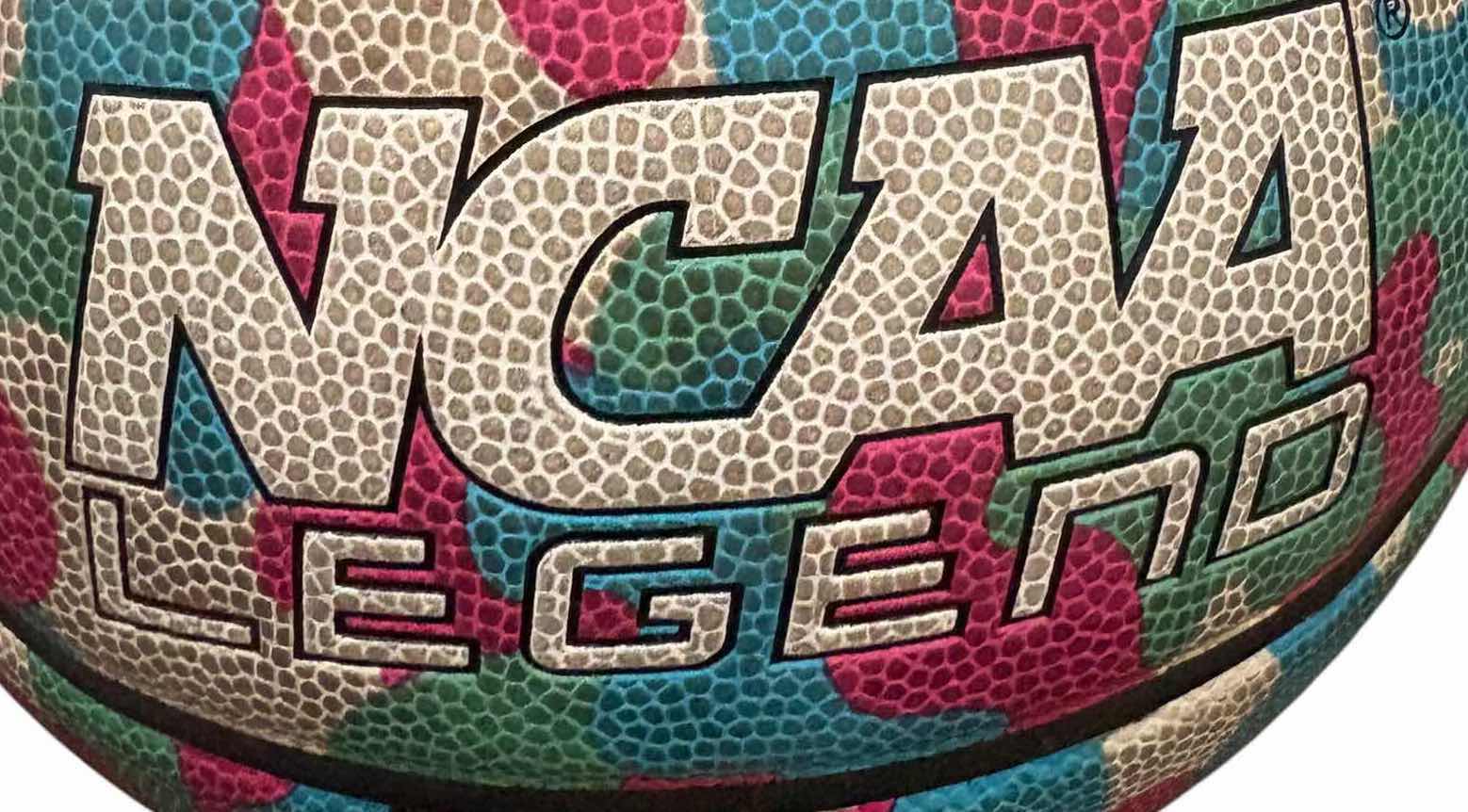 Photo 1 of WILSON NCAA LEGEND COMPOSITE LEATHER BASKETBALL WITH MULTICOLOR CAMO DESIGN