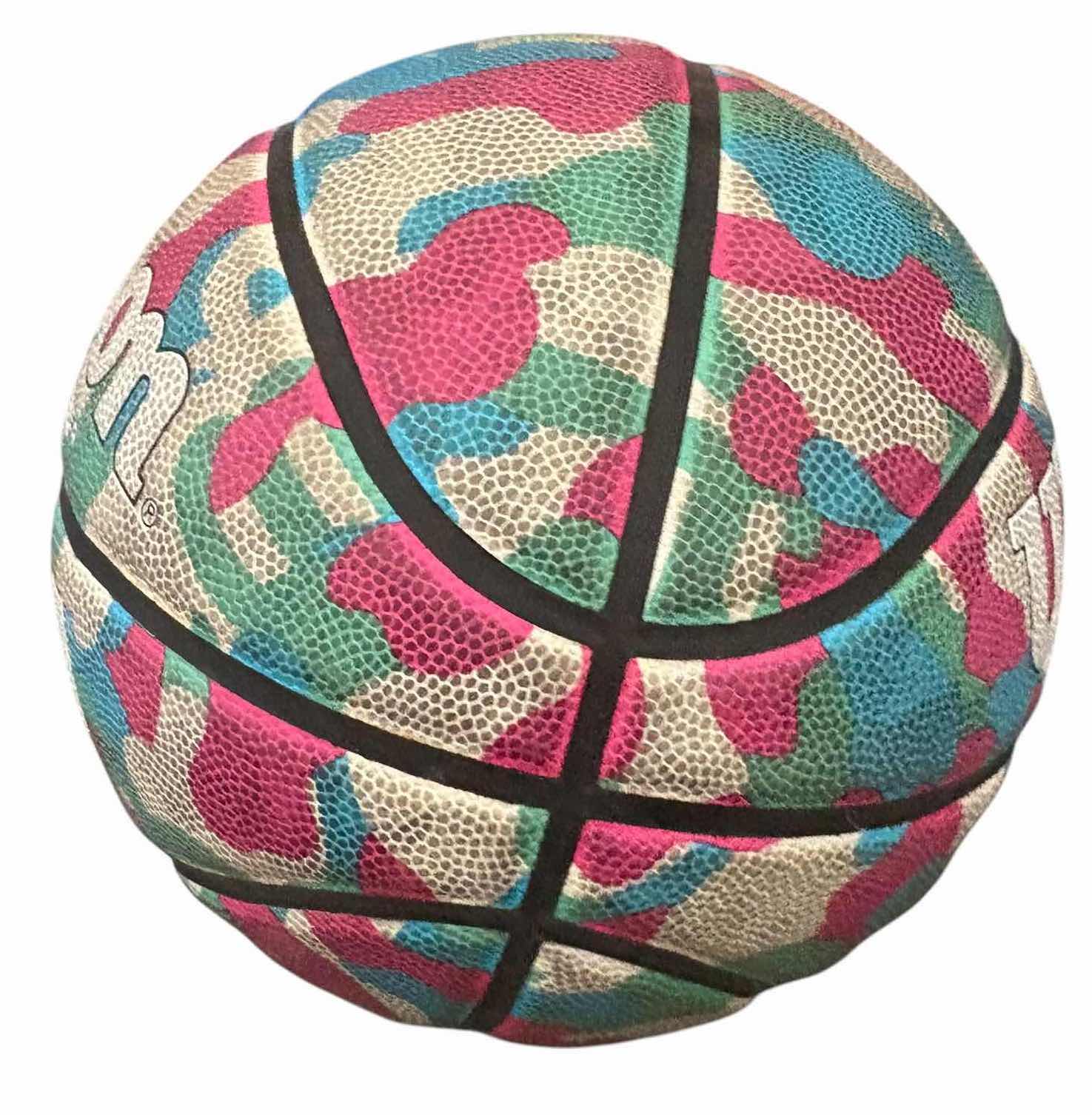 Photo 1 of WILSON NCAA LEGEND COMPOSITE LEATHER BASKETBALL WITH MULTICOLOR CAMO DESIGN