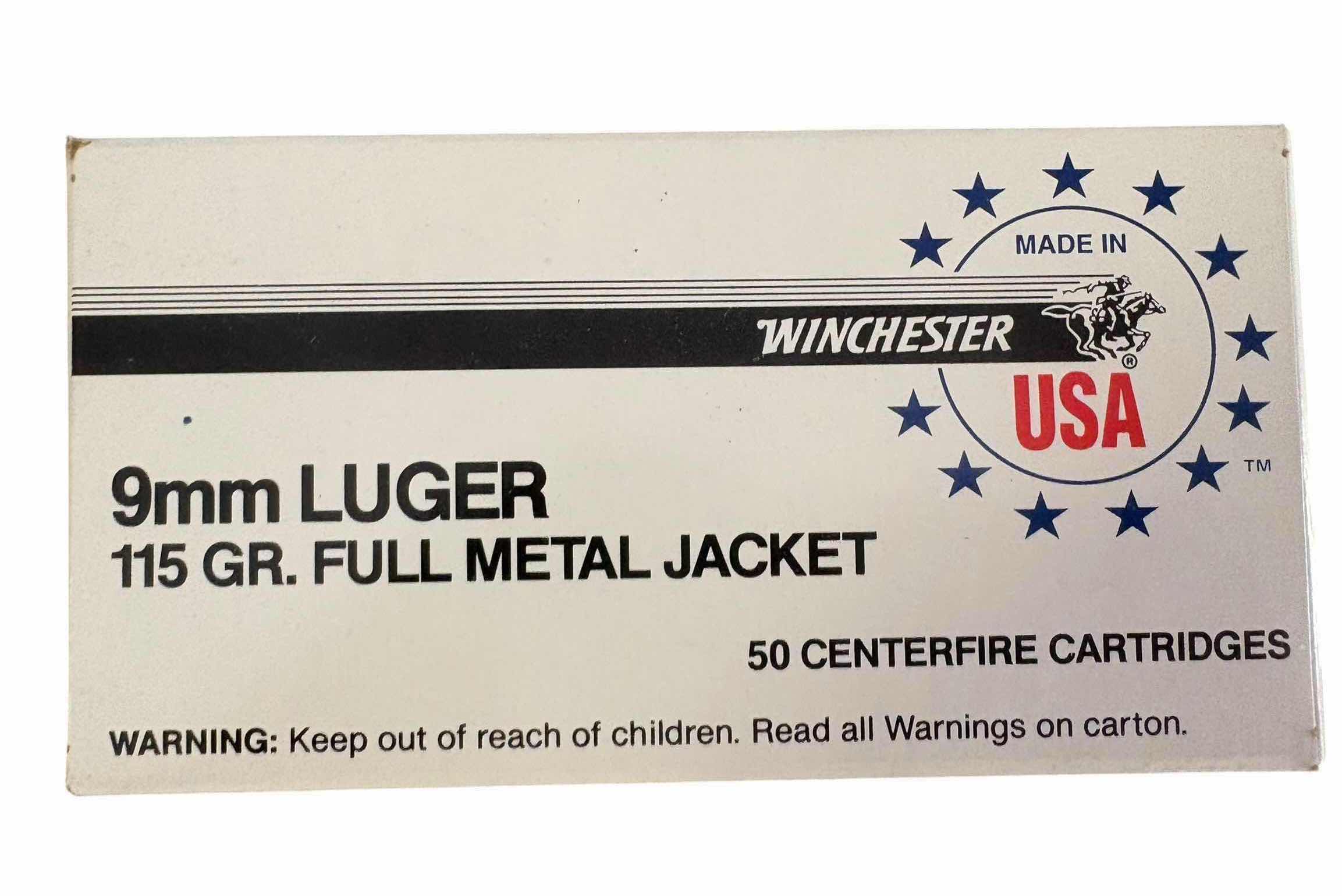 Photo 1 of (3)PCS WINCHESTER & REMINGTON AMMUNITION .9MM LUGER