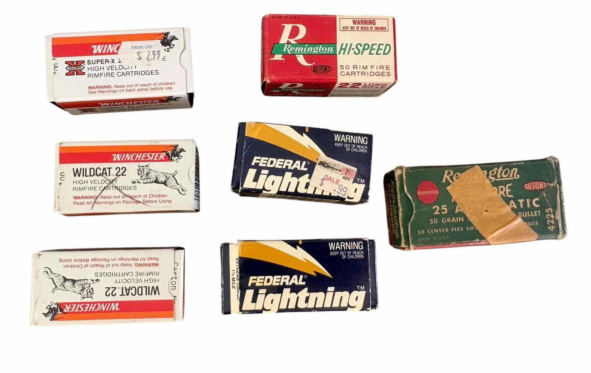 Photo 1 of (7)PCS WILDCAT, REMINGTON, & FEDERAL LIGHTING .22 AMMUNITION