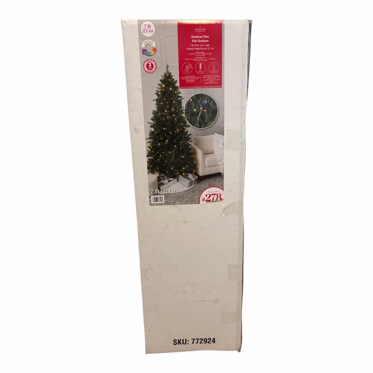 Photo 1 of NIB ASHLAND HUDSON PINE 7’ PRELIT CHRISTMAS TREE $360