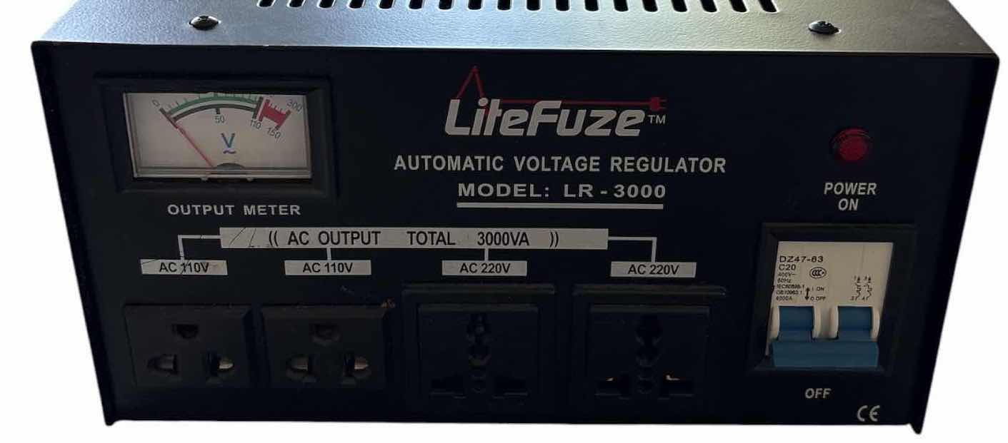 View 3 of LITEFUZE LR-3000 AUTOMATIC VOLTAGE REGULATOR WITH 3000VA CAPACITY 11.5”X10”H4”