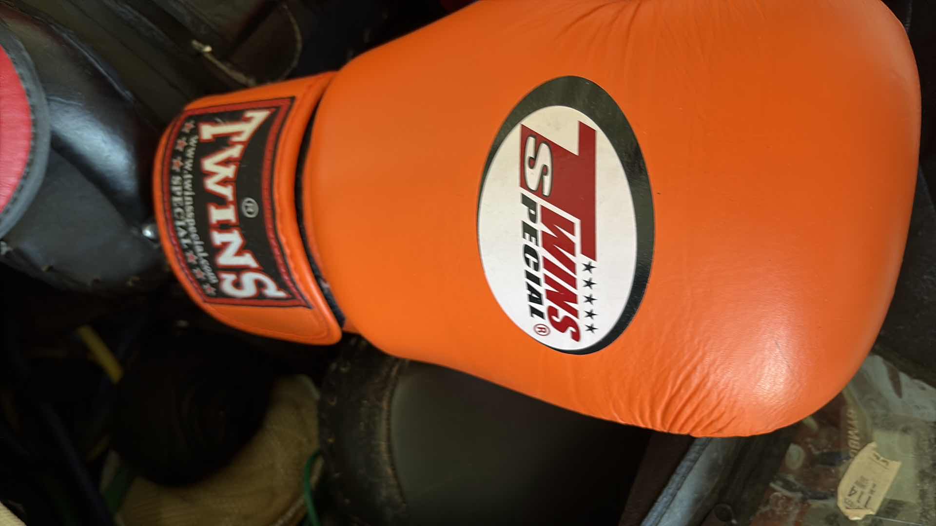 Photo 1 of ASSORTED BOXING AND MUAY THAI TRAINING GEAR INCLUDING BOXING GLOVES, FOCUS MITTS, THAI KICK PADS