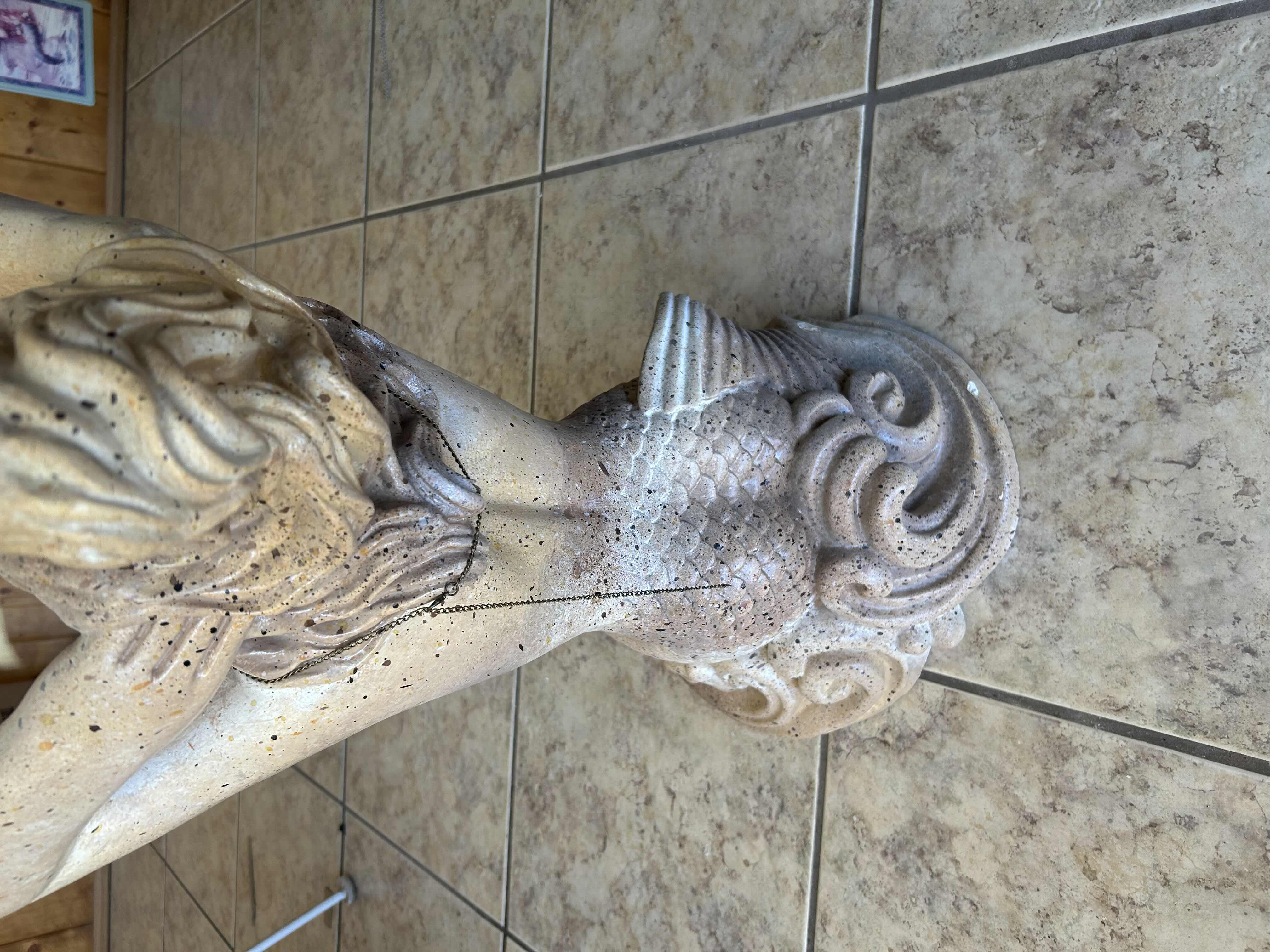 Photo 1 of MERMAID SIDE TABLE W GLASS TOP 24"X24" H24"