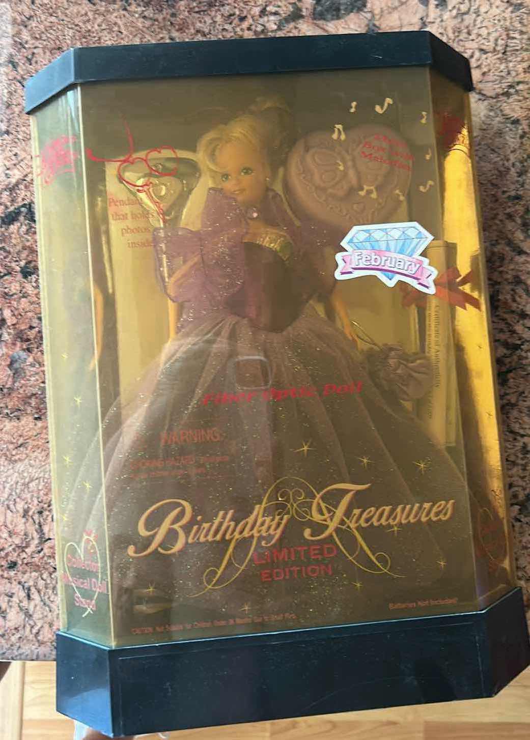 Photo 1 of NIB-VINTAGE FASHION CORNER BIRTHDAY TREASURES FEBRUARY LIMITED EDITION DOLL BY LUCKY IND.