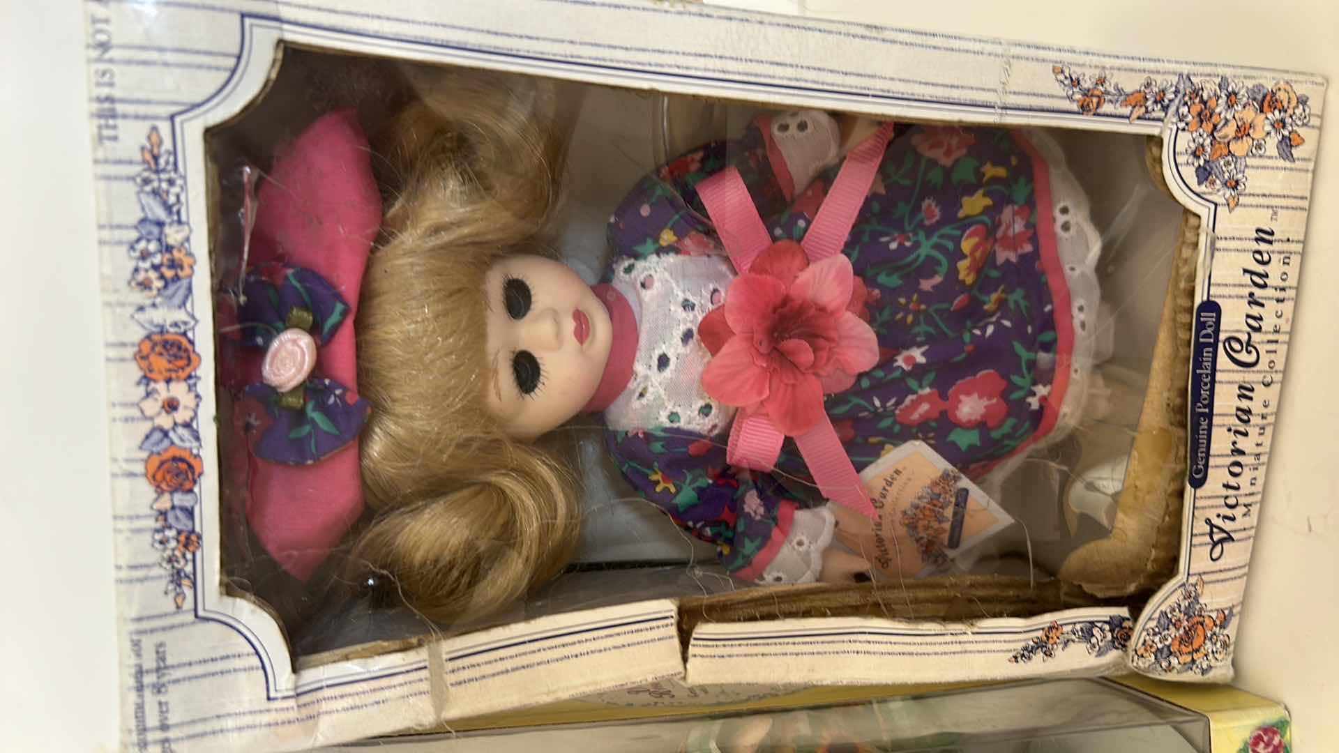 Photo 1 of 2 NIB - VINTAGE PORCELAIN MINIATURE DOLLS BY MELISSA JANE IN ORIGINAL BOXES.