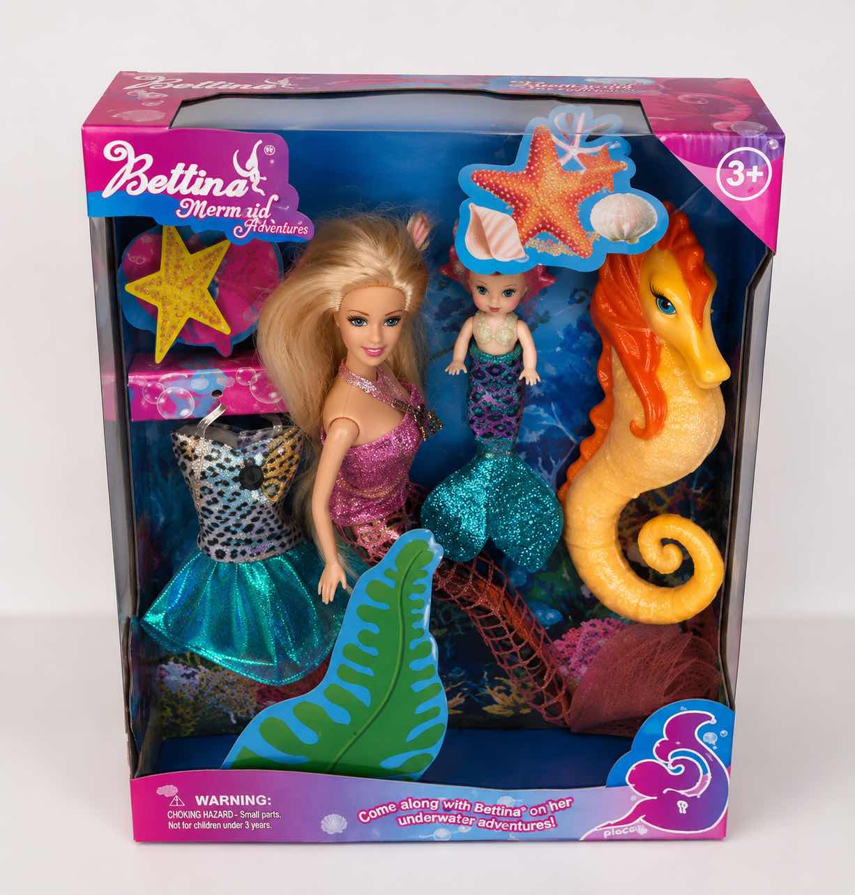 Photo 1 of NIB BETTINA MERMAID PRINCESS DOLL WITH SEAHORSE PLAY GIFT SET.