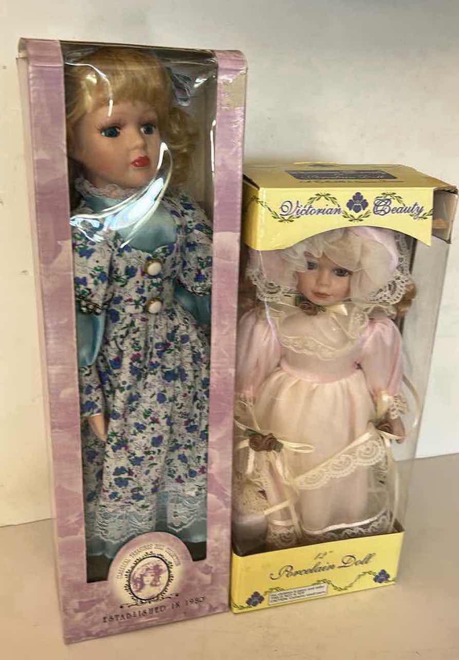 Photo 1 of 2- NIB VINTAGE MID-1990S GENUINE PORCELAIN COLLECTIBLE DOLLS