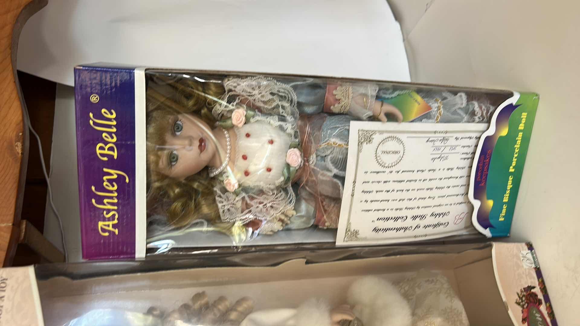 View 4 of 3 - NIB -VICTORIAN COLLECTION PORCELAIN DOLL BY MELISSA JANE, ASHLEY BELLE PORCELAIN KEEPSAKES DOLL, & VOGUE DOLLS GINNY "OUR LITTLE MERMAID" DOLL