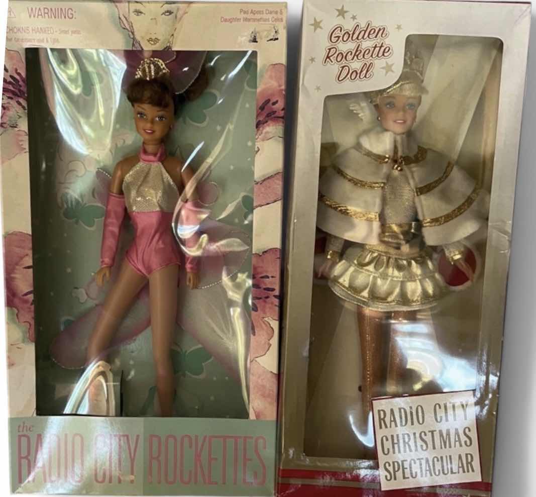 Photo 1 of 2 NIB - THE RADIO CITY ROCKETTES 65TH ANNIVERSARY DOLL & RADIO CITY CHRISTMAS SPECTACULAR GOLDEN ROCKETTE DOLL