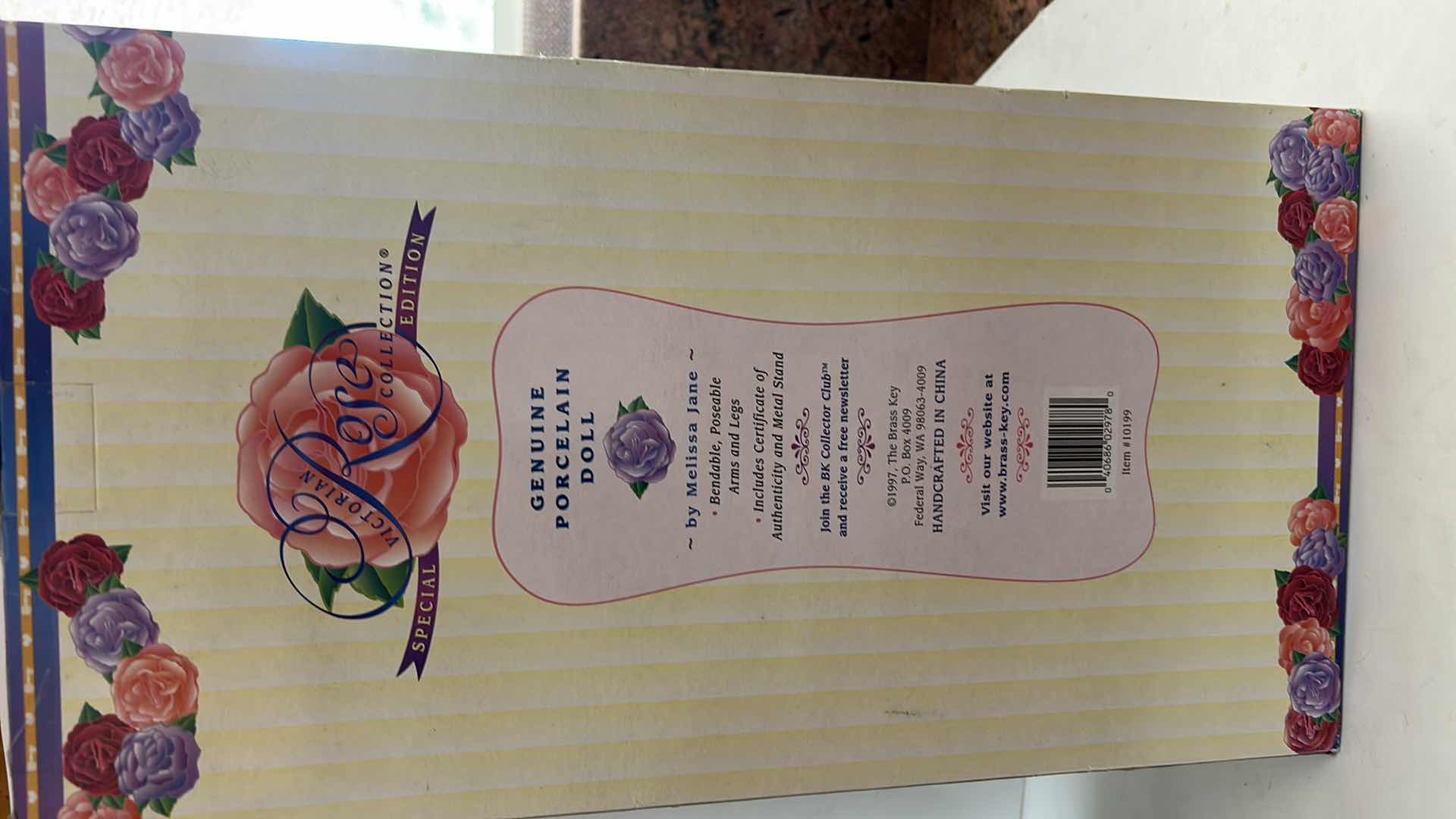 Photo 1 of 2 NIB DOLLS - VINTAGE BRASS KEY "VICTORIAN ROSE COLLECTION" STRAWBERRY DOLL & PURPLE DOLL