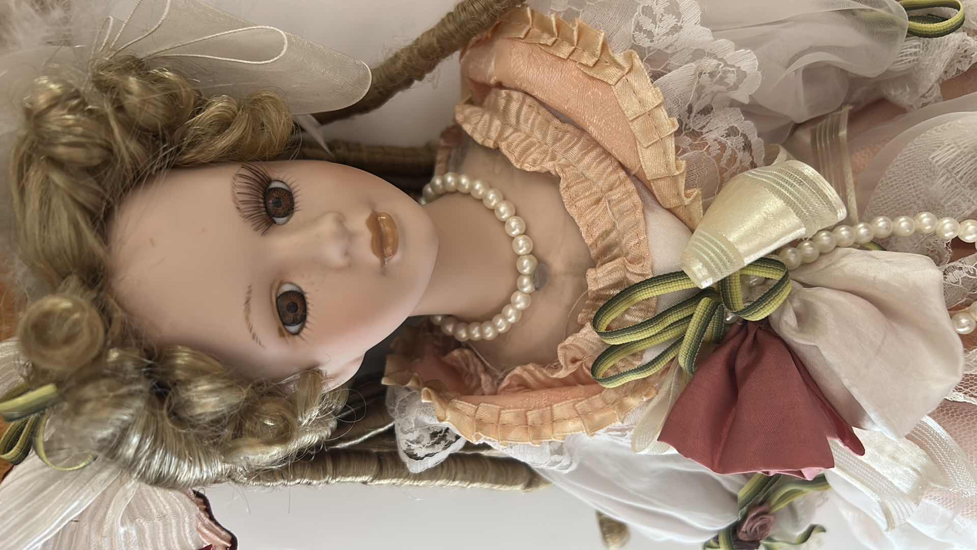 Photo 1 of VINTAGE VICTORIAN STYLE COLLECTIBLE, PORCELAIN DOLL H24” $150