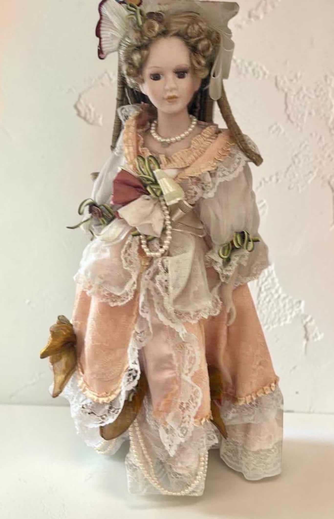 Photo 1 of VINTAGE VICTORIAN STYLE COLLECTIBLE, PORCELAIN DOLL H24” $150