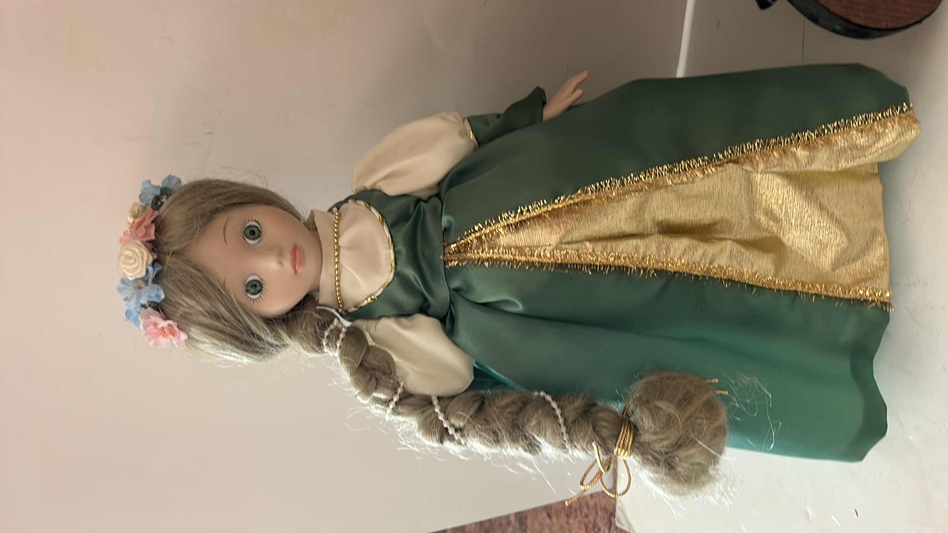 Photo 1 of 2 VINTAGE COLLECTIBLE PORCELAIN DOLLS- RAPUNZEL FROM THE DANBURY MINT COLLECTION & ASHLEY BELLE SWEET DOLL $80
