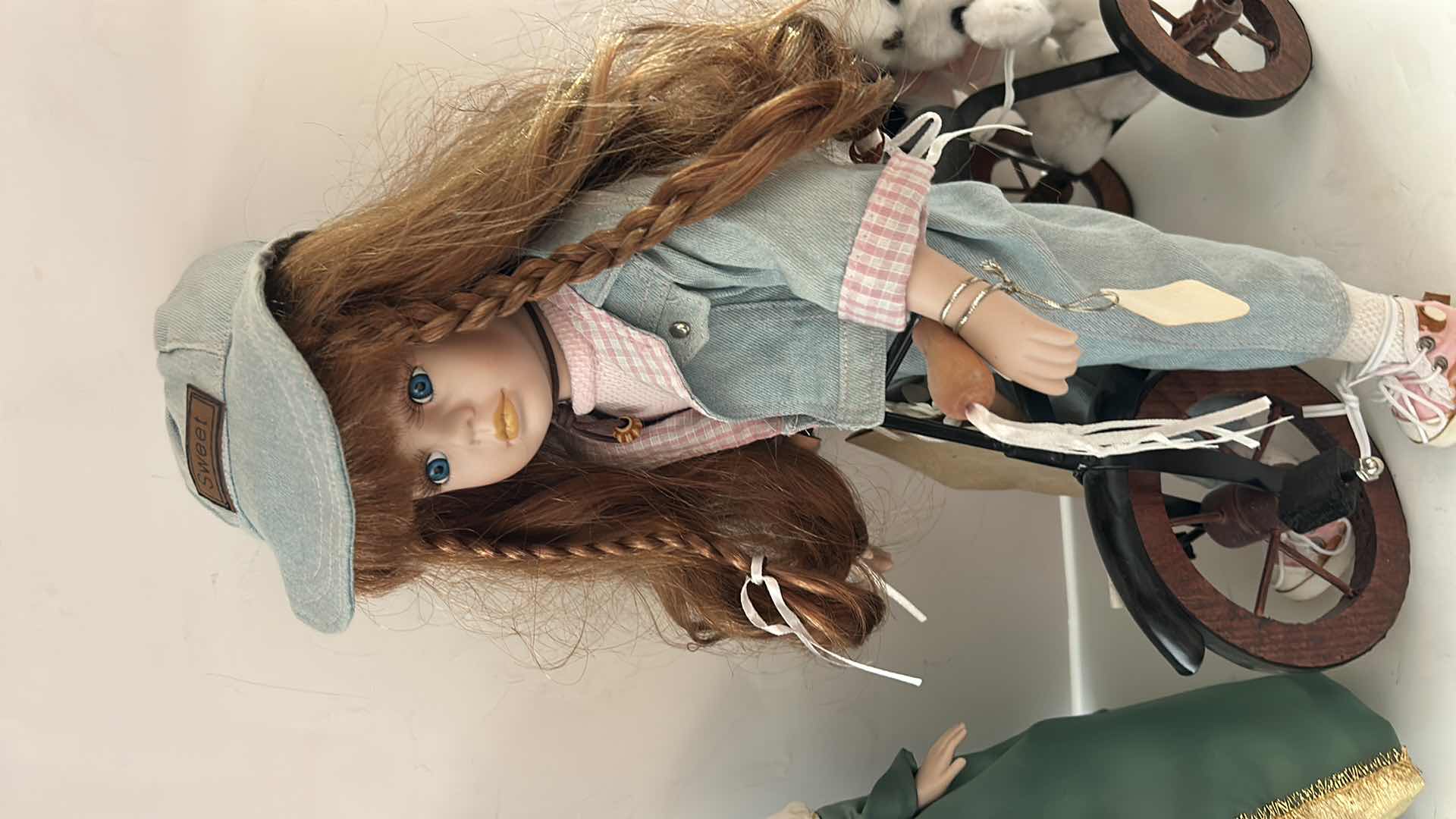 Photo 1 of 2 VINTAGE COLLECTIBLE PORCELAIN DOLLS- RAPUNZEL FROM THE DANBURY MINT COLLECTION & ASHLEY BELLE SWEET DOLL $80