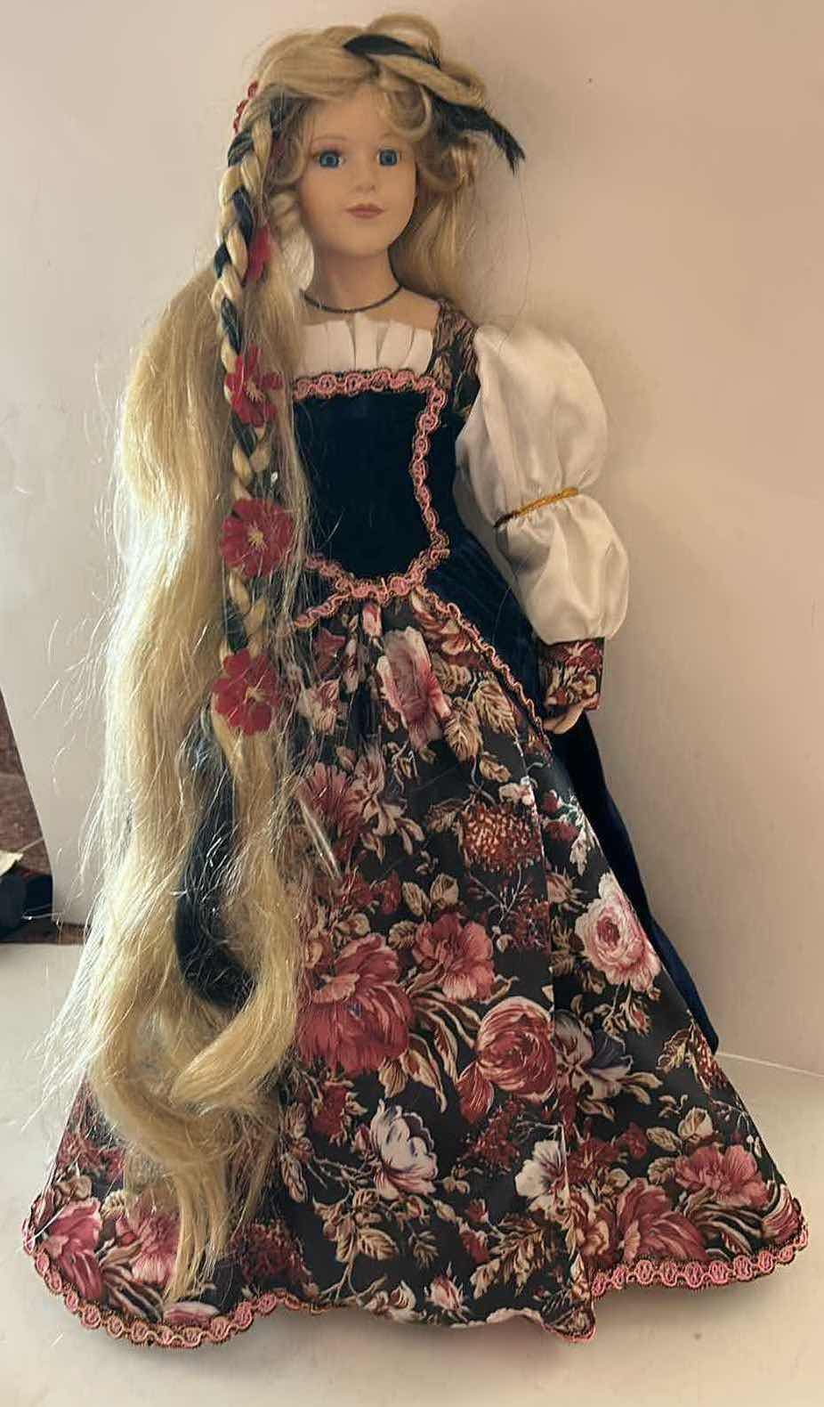 Photo 1 of VINTAGE 19-INCH COLLECTIBLE RAPUNZEL FAIRY TALE BISQUE PORCELAIN DOLL