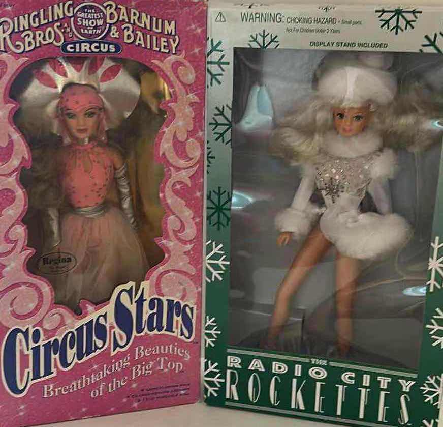 Photo 1 of 2 NIB DOLLS -REGINA THE REGAL RIDER" & THE RADIO CITY ROCKETTES" SPECIAL EDITION SNOWBALL ROCKETTE