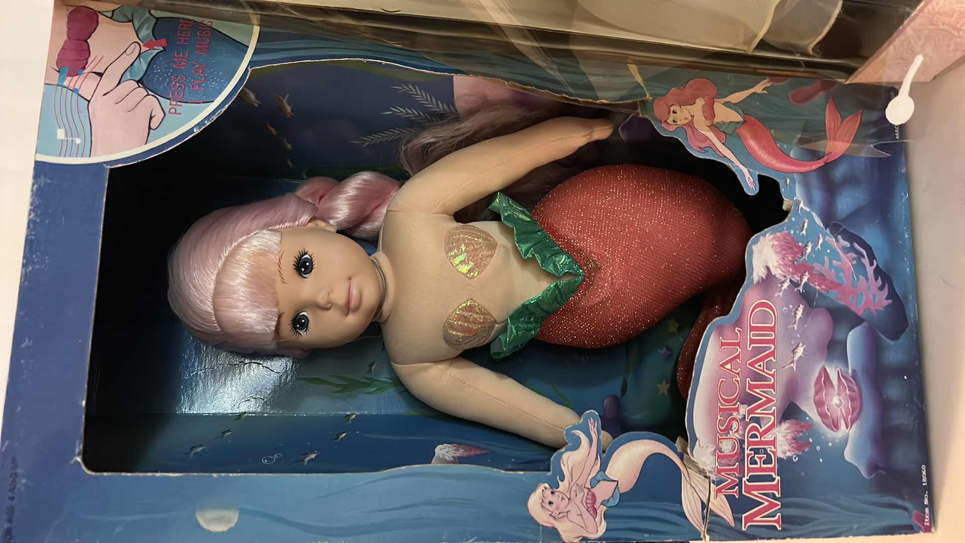 Photo 1 of 2 NIB DOLLS - VINTAGE "MUSICAL MERMAID" DOLL & BRASS KEY "COLLECTIBLE MEMORIES" HAND-CRAFTED PORCELAIN RAPUNZEL DOLL.