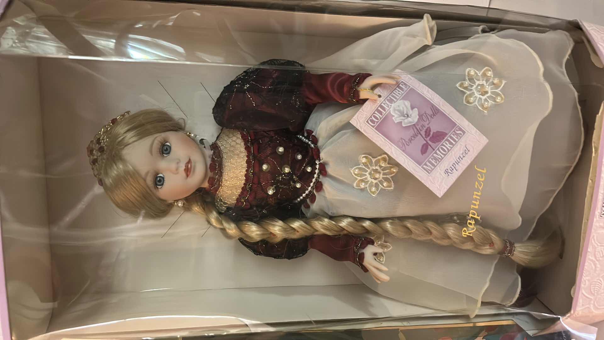 Photo 1 of 2 NIB DOLLS - VINTAGE "MUSICAL MERMAID" DOLL & BRASS KEY "COLLECTIBLE MEMORIES" HAND-CRAFTED PORCELAIN RAPUNZEL DOLL.