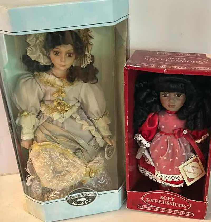 Photo 1 of 2 NIB DOLLS - COLLECTIBLE MEMORIES" SPECIAL EDITION PORCELAIN DOLL & SOFT EXPRESSIONS" GENUINE FINE BISQUE PORCELAIN DOLL $75