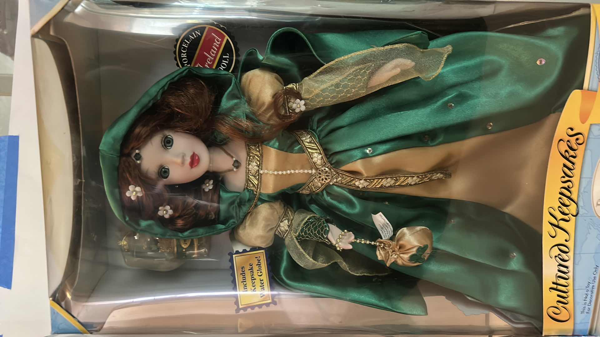 Photo 1 of 2 NIB DOLLS - SPECIAL EDITION PORCELAIN DOLL" FROM THE ROSE COLLECTION & BRASS KEY "CULTURED KEEPSAKES" IRELAND PORCELAIN DOLL