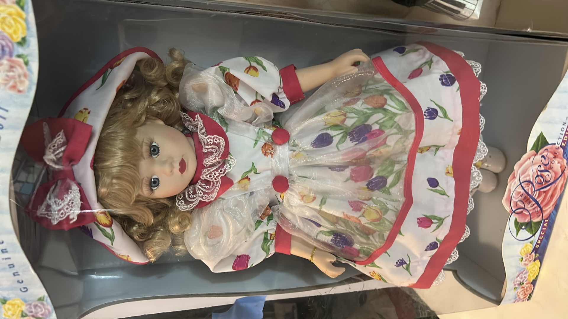 Photo 1 of 2 NIB DOLLS- SPECIAL EDITION PORCELAIN DOLL FROM THE ROSE COLLECTION