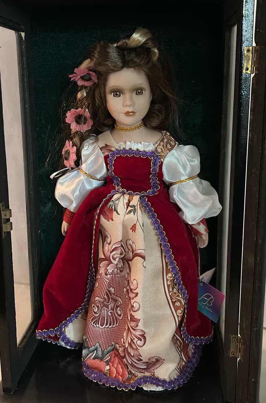 Photo 1 of ASHLEY BELLE COLLECTION LIMITED EDITION PORCELAIN DOLL "HOLLY" W WOODEN DISPLAY CASE