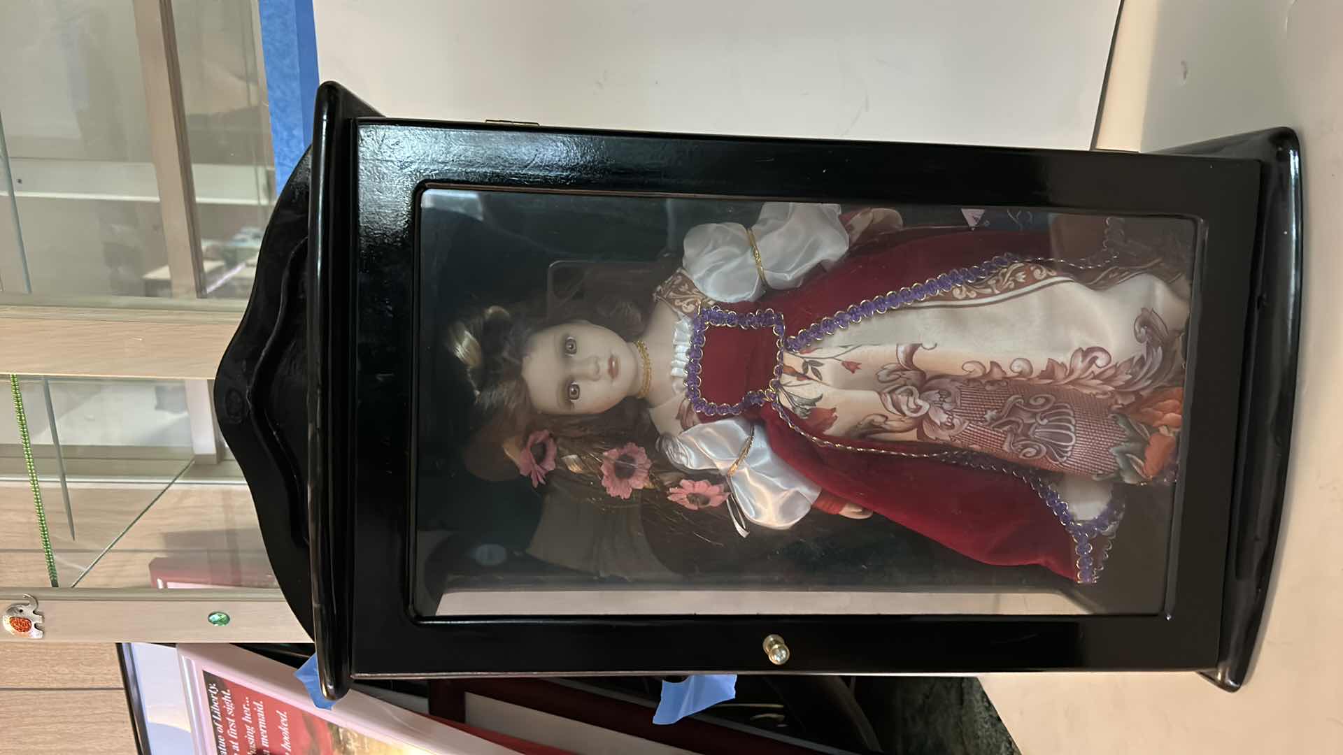 Photo 1 of ASHLEY BELLE COLLECTION LIMITED EDITION PORCELAIN DOLL "HOLLY" W WOODEN DISPLAY CASE