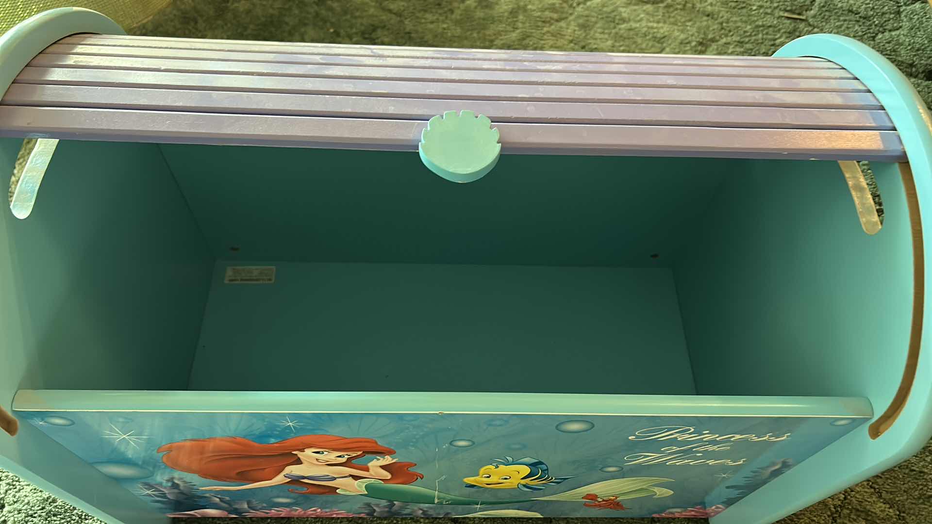 Photo 1 of DISNEY THE LITTLE MERMAID "PRINCESS OF THE WAVES" ROLL-TOP TOY BOX